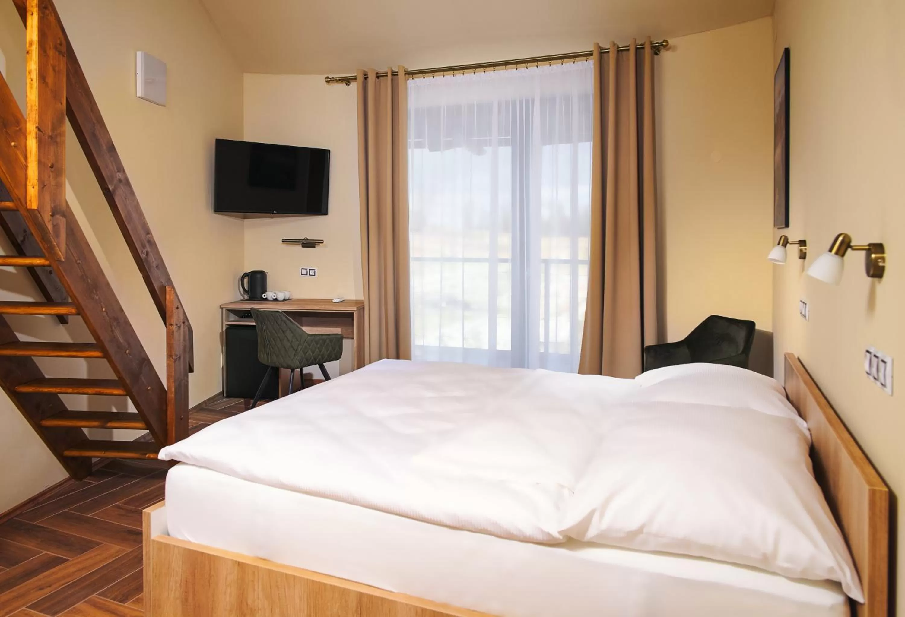 Bed in Hotel Dymník