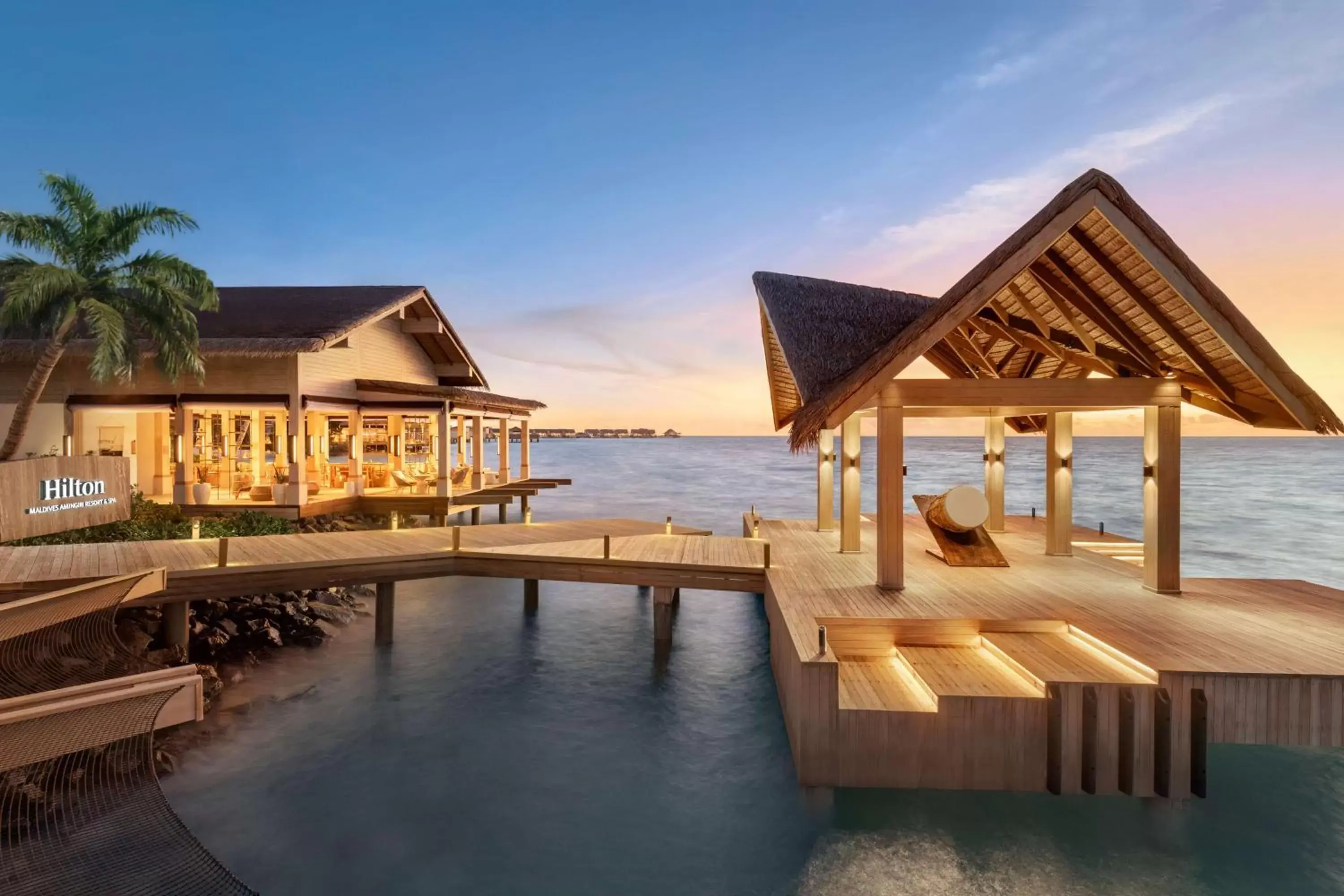 Property building, Swimming Pool in Hilton Maldives Amingiri Resort & Spa