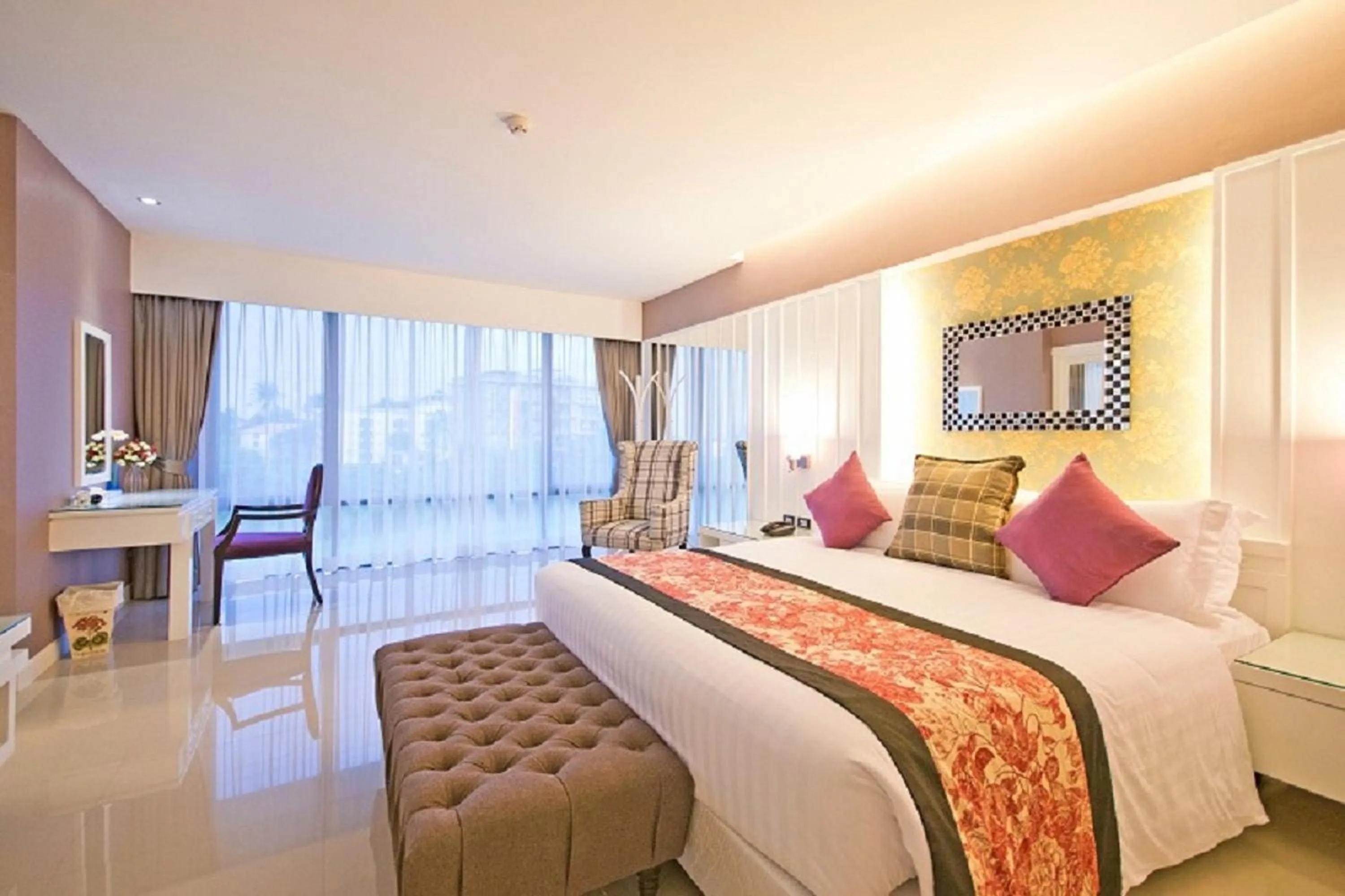 Bed in The Par Phuket SHA Plus