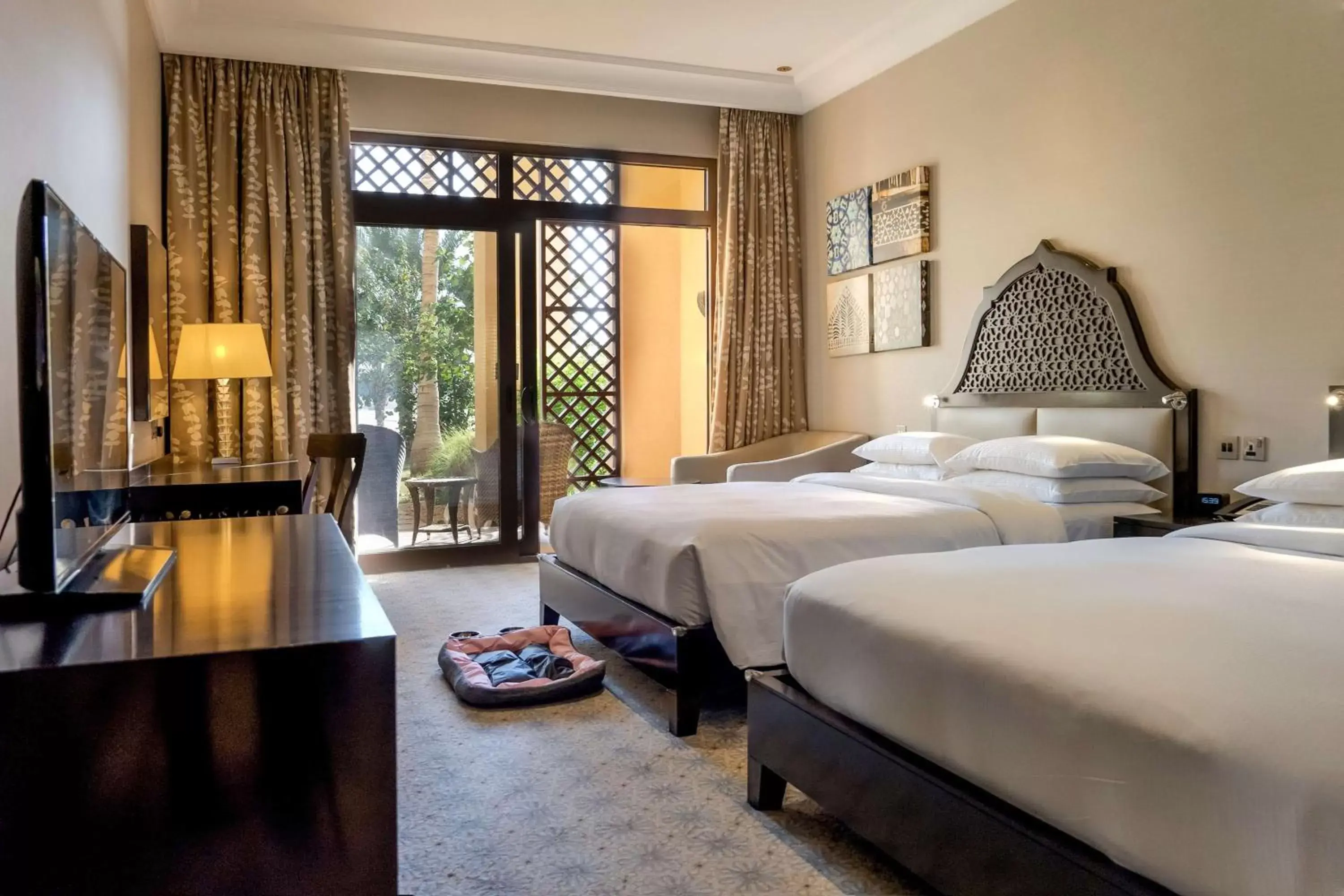 Bed in Hilton Ras Al Khaimah Beach Resort