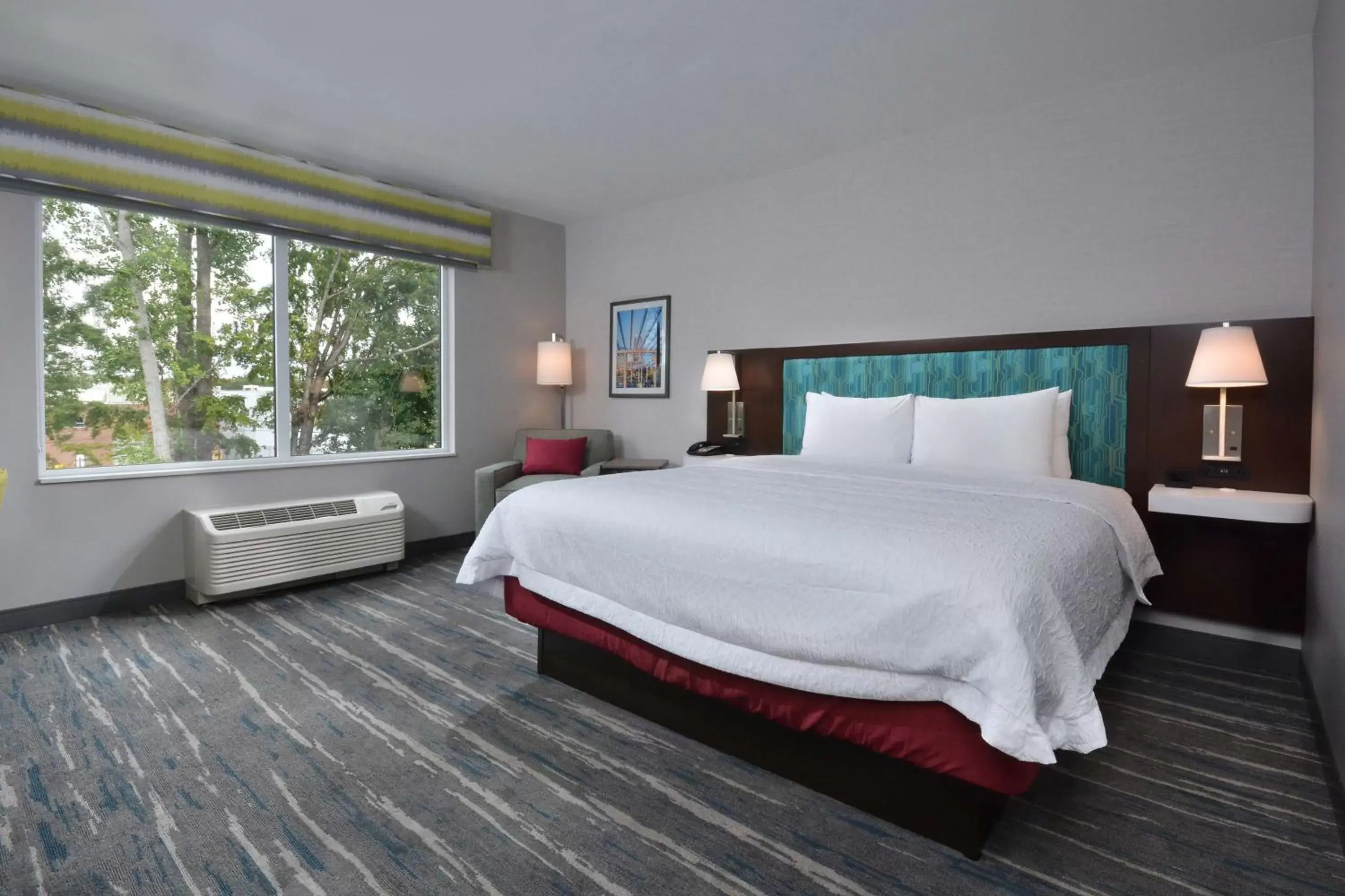 View (from property/room), Bed in Hampton Inn & Suites Charlotte North I 485 View (from property/room), Bed in Hampton Inn & Suites Charlotte North I 485