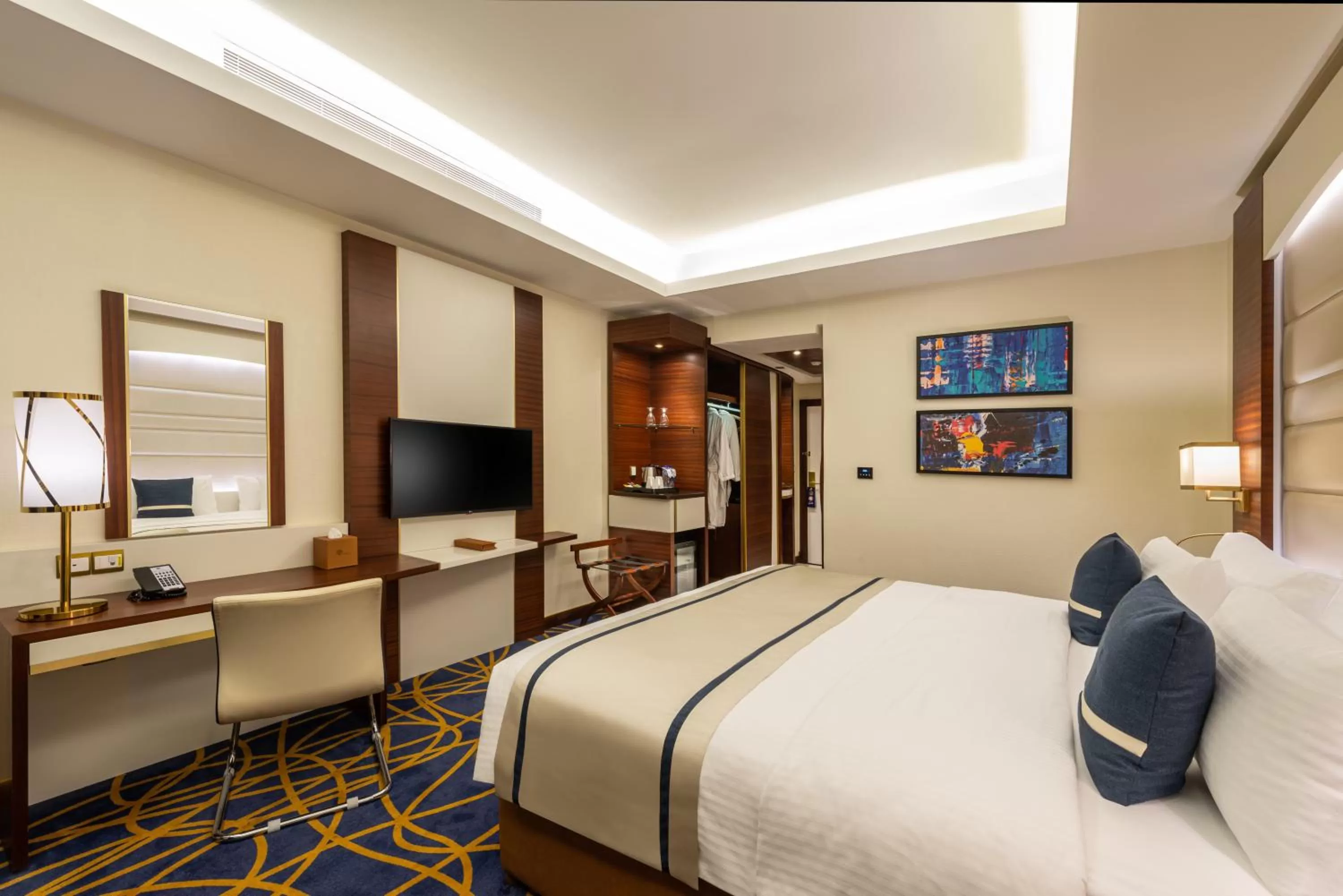 Bed in Blue Diamond Hotel Jeddah