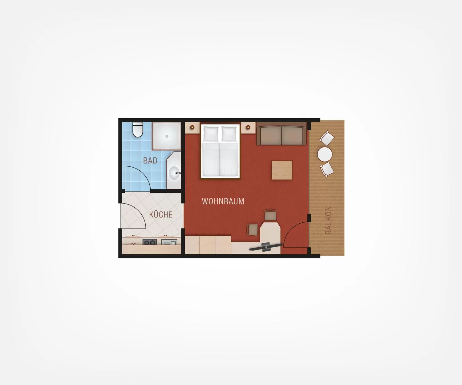 Double Room in Aparthotel Kleinwalsertal