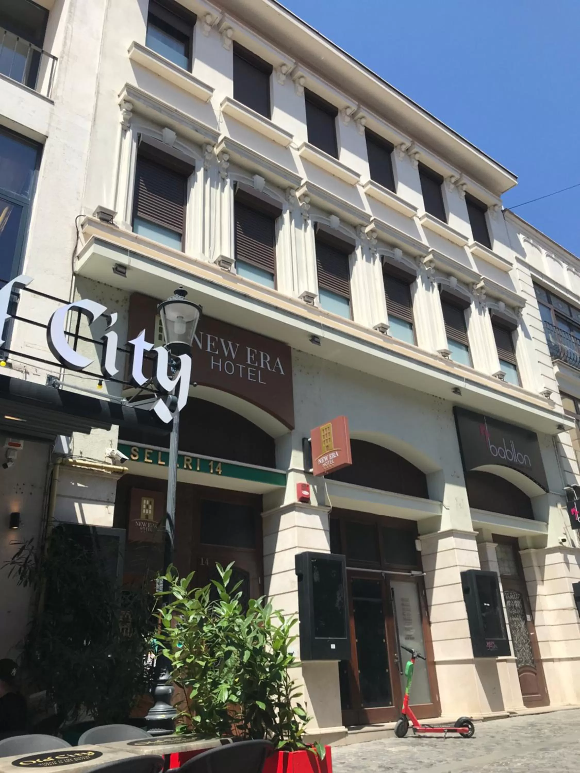 Property building in New Era Hotel Old Town Party Zone Bucharest- parking with fee nearby - NOT at the hotel !