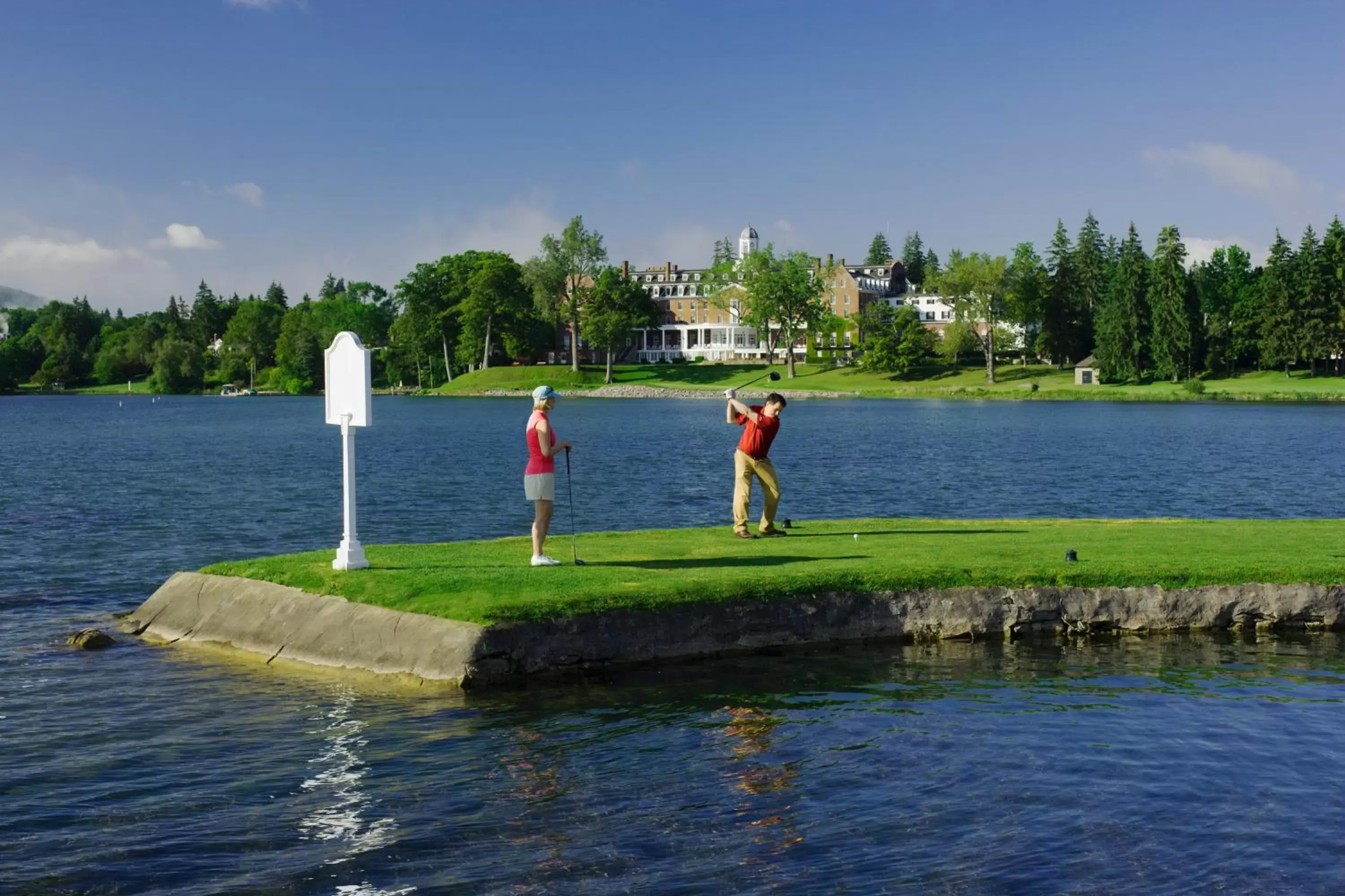 Golfcourse, Guests in The Otesaga Resort Hotel