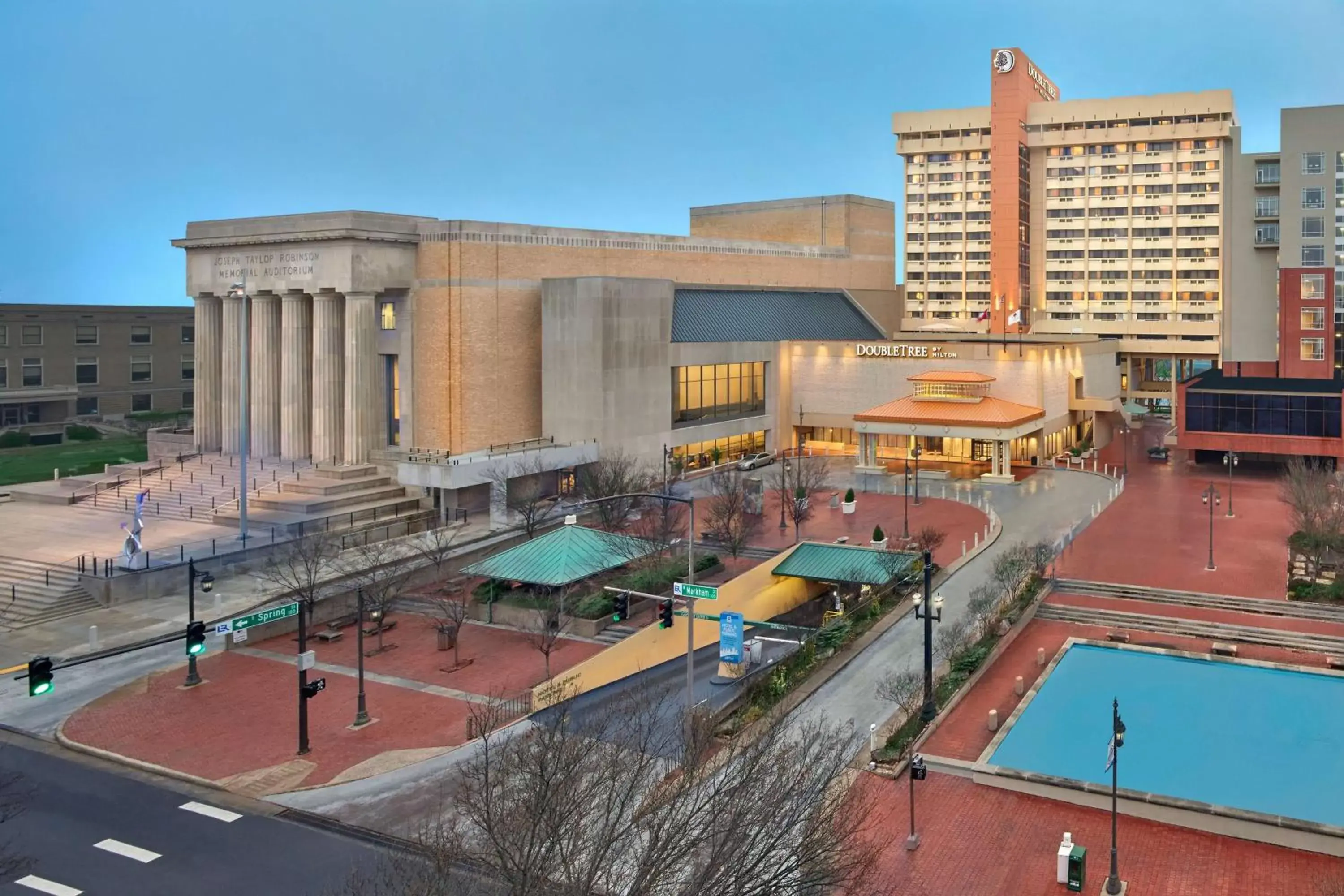 Property building, Pool View in DoubleTree by Hilton Little Rock