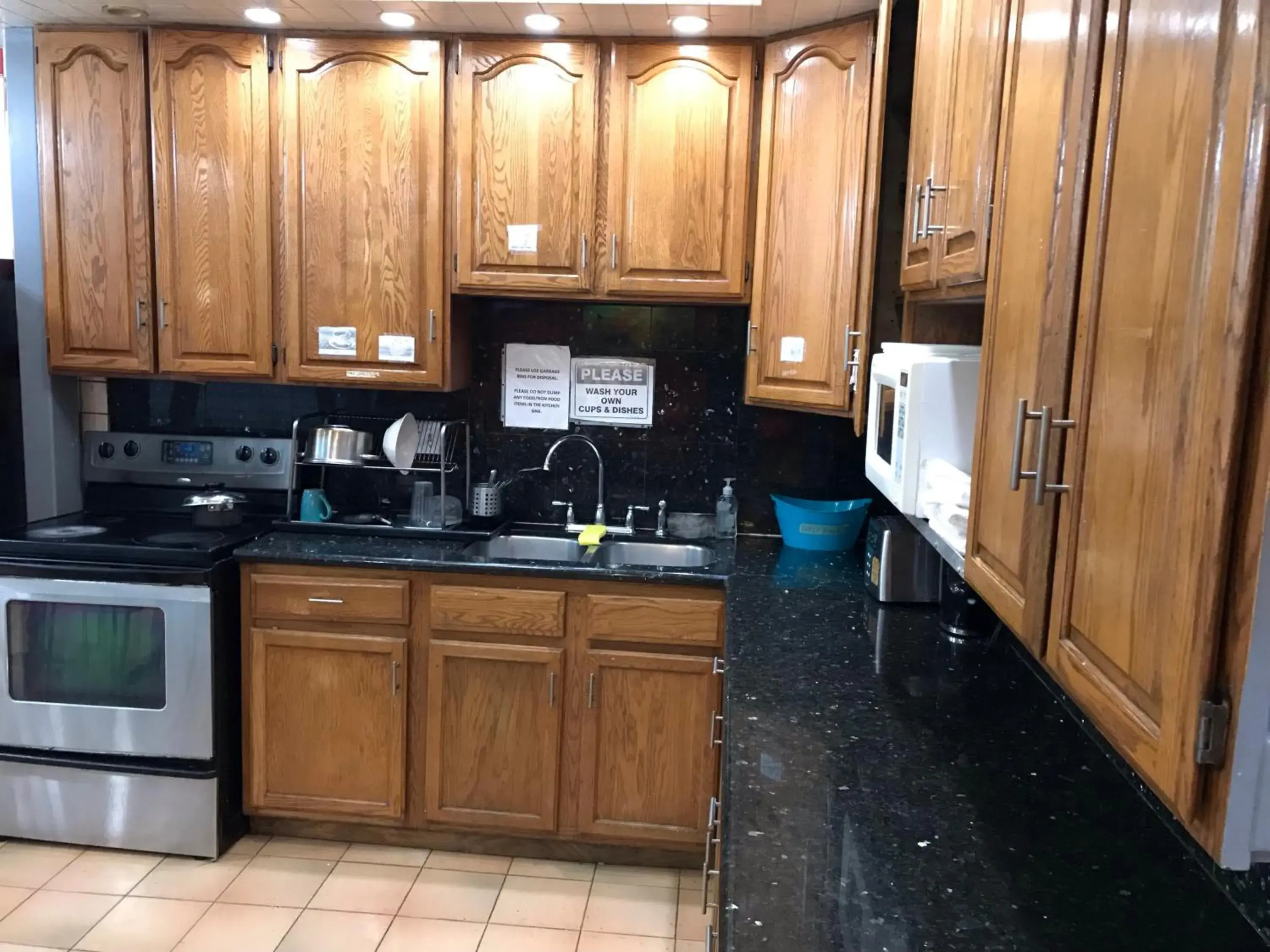 Communal kitchen in European Hostel Communal kitchen in European Hostel