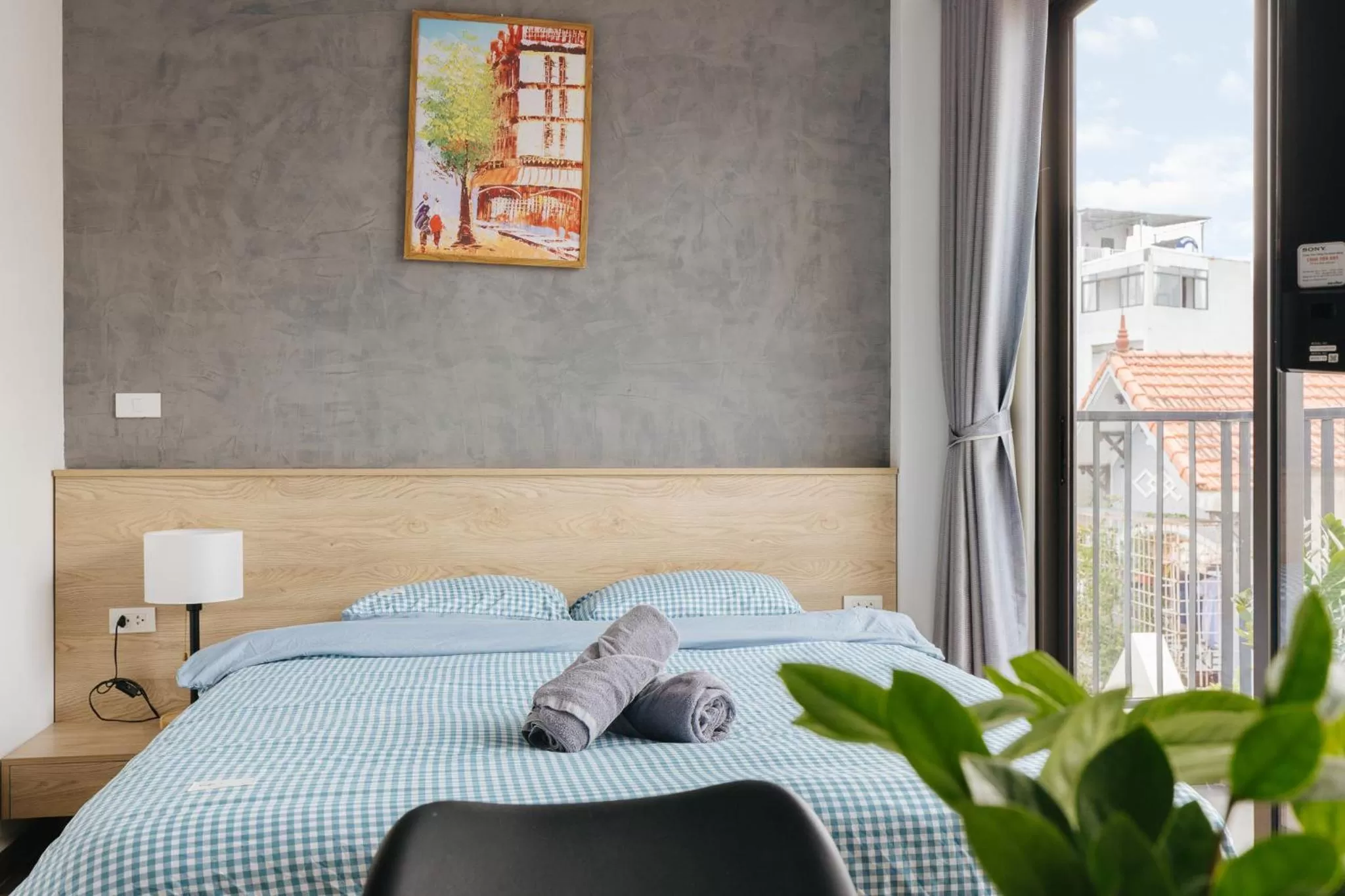 Bed in LUCK APART 8 - Hanoi Westlake Balcony Studio