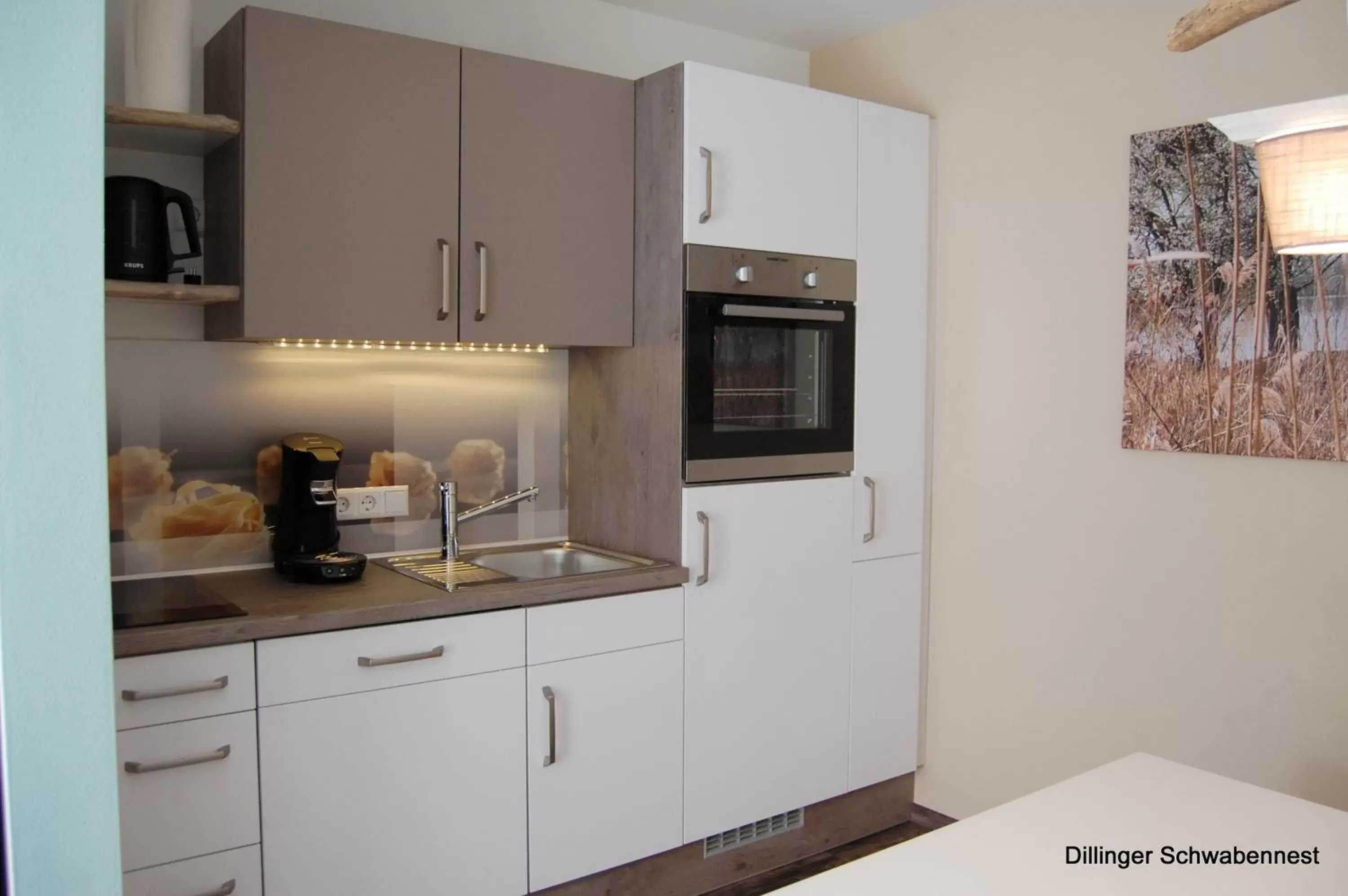 Bedroom, Kitchen/Kitchenette in Apart Hotel - Dillinger Schwabennest