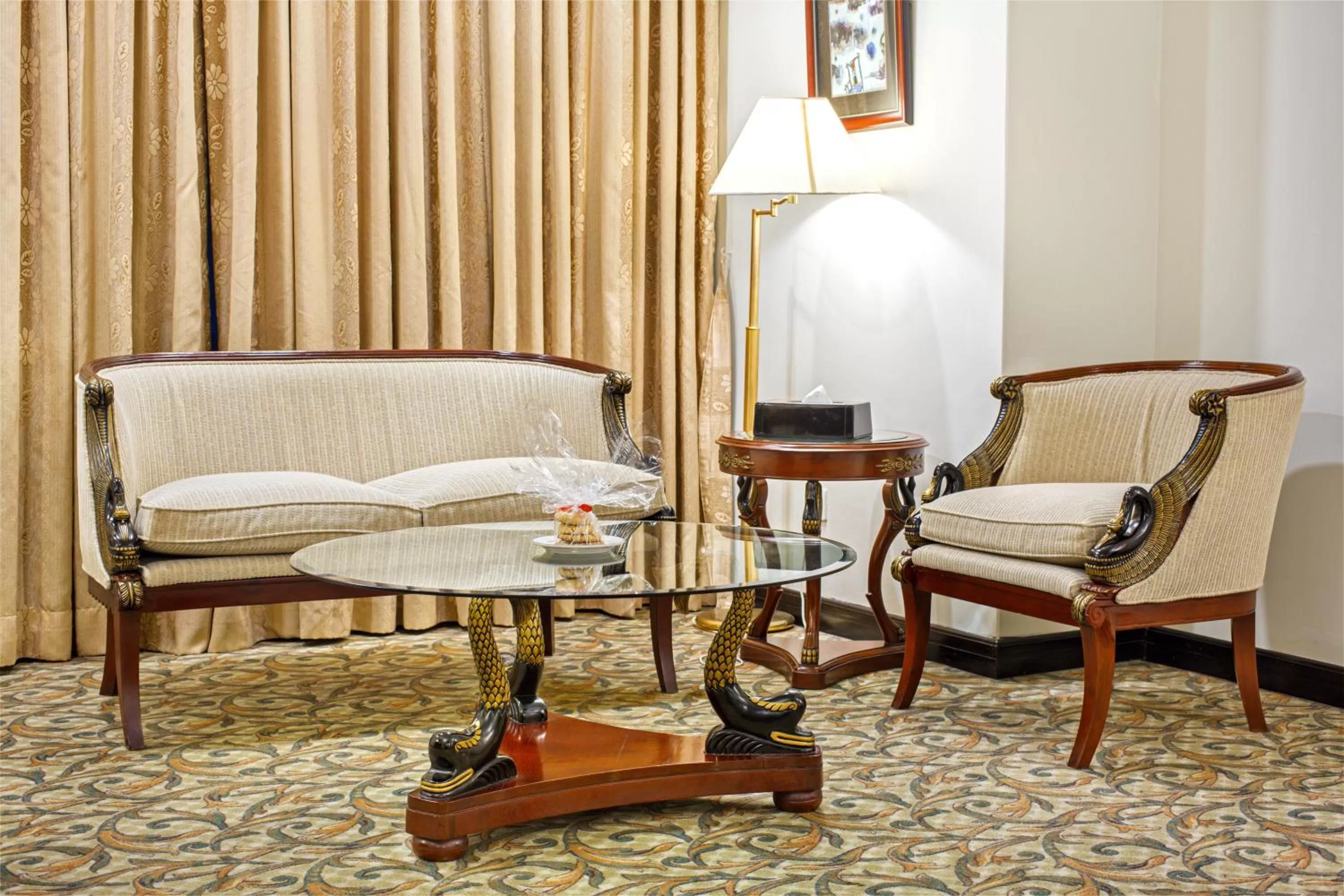 Seating area in Hotel Sarina