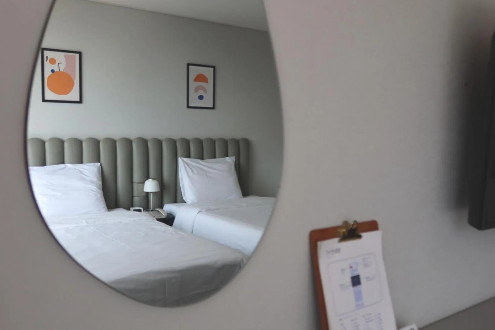 Decorative detail, Bed in Hotel Seogwipean