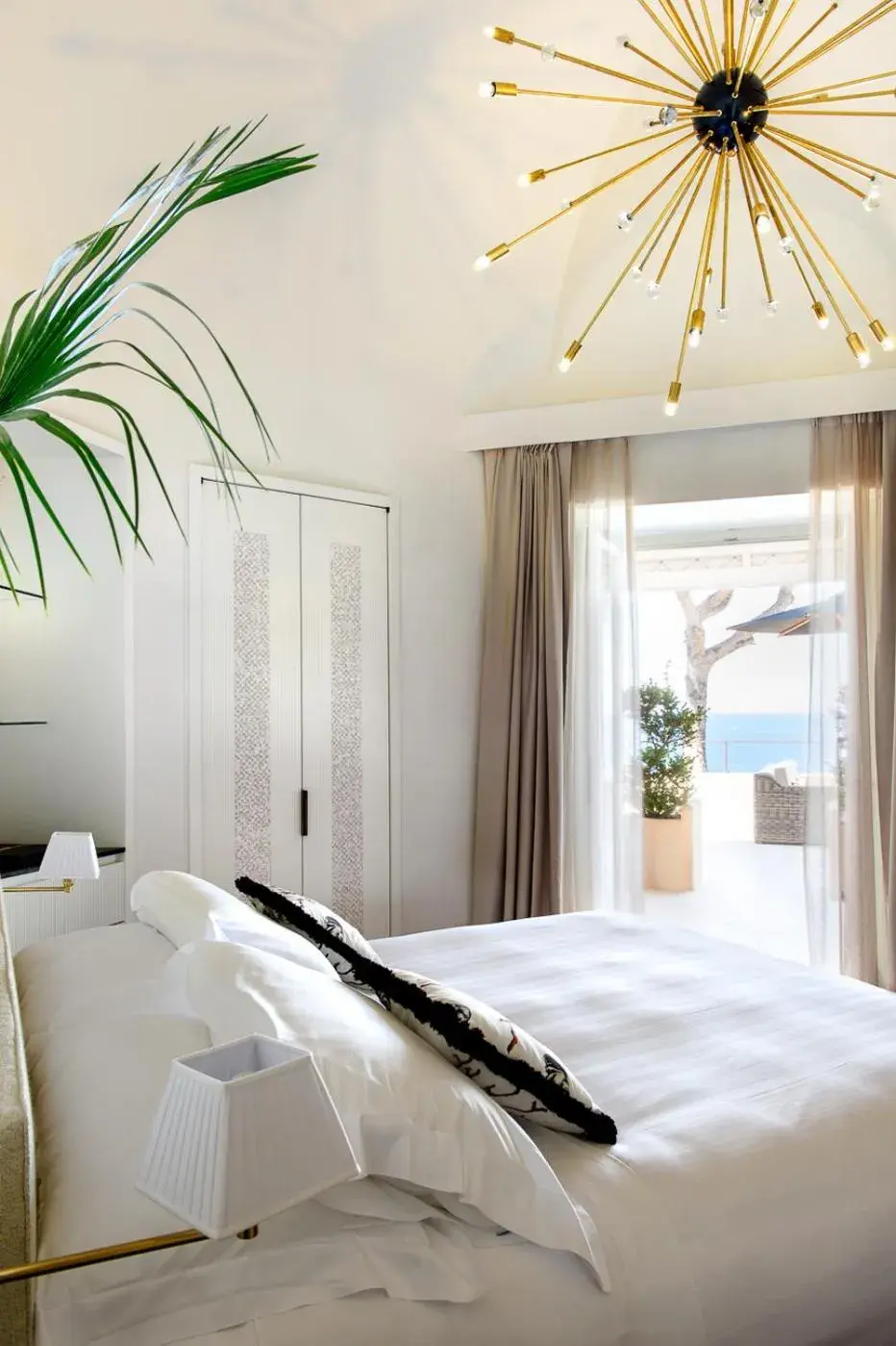 Balcony/Terrace, Bed in Villa Marina Capri Hotel & Spa