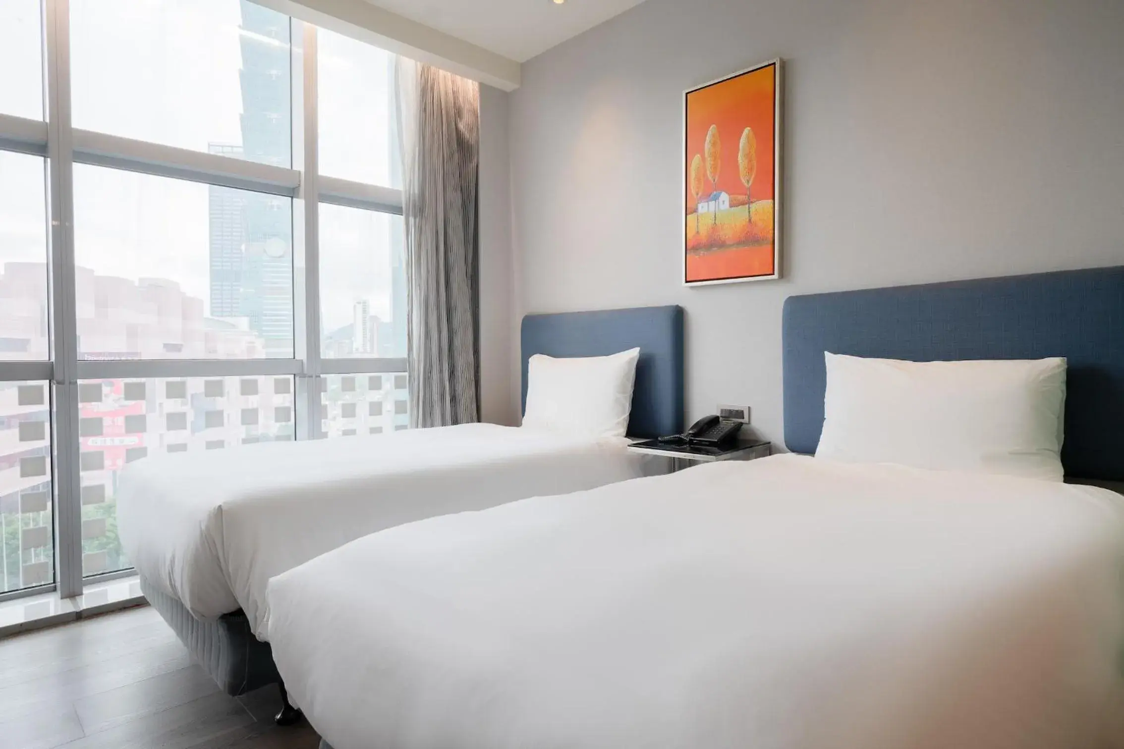 Bed in CHECK inn Taipei Xinyi (Quarantine Hotel)