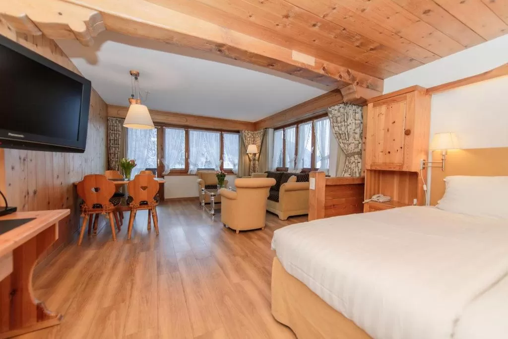 Bed in Hotel Steinbock