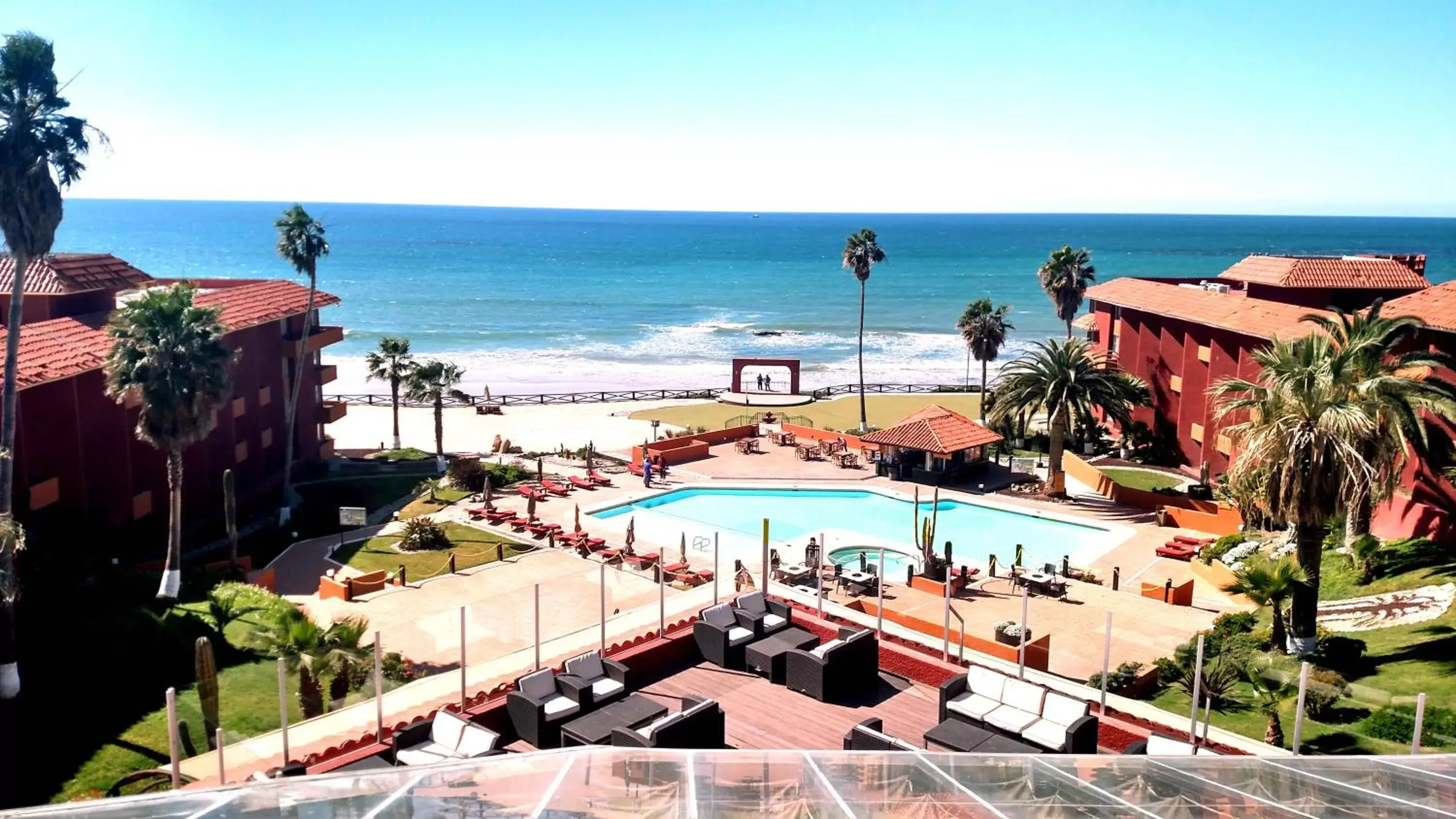 Balcony/Terrace, Pool View in Puerto Nuevo Baja Hotel & Villas