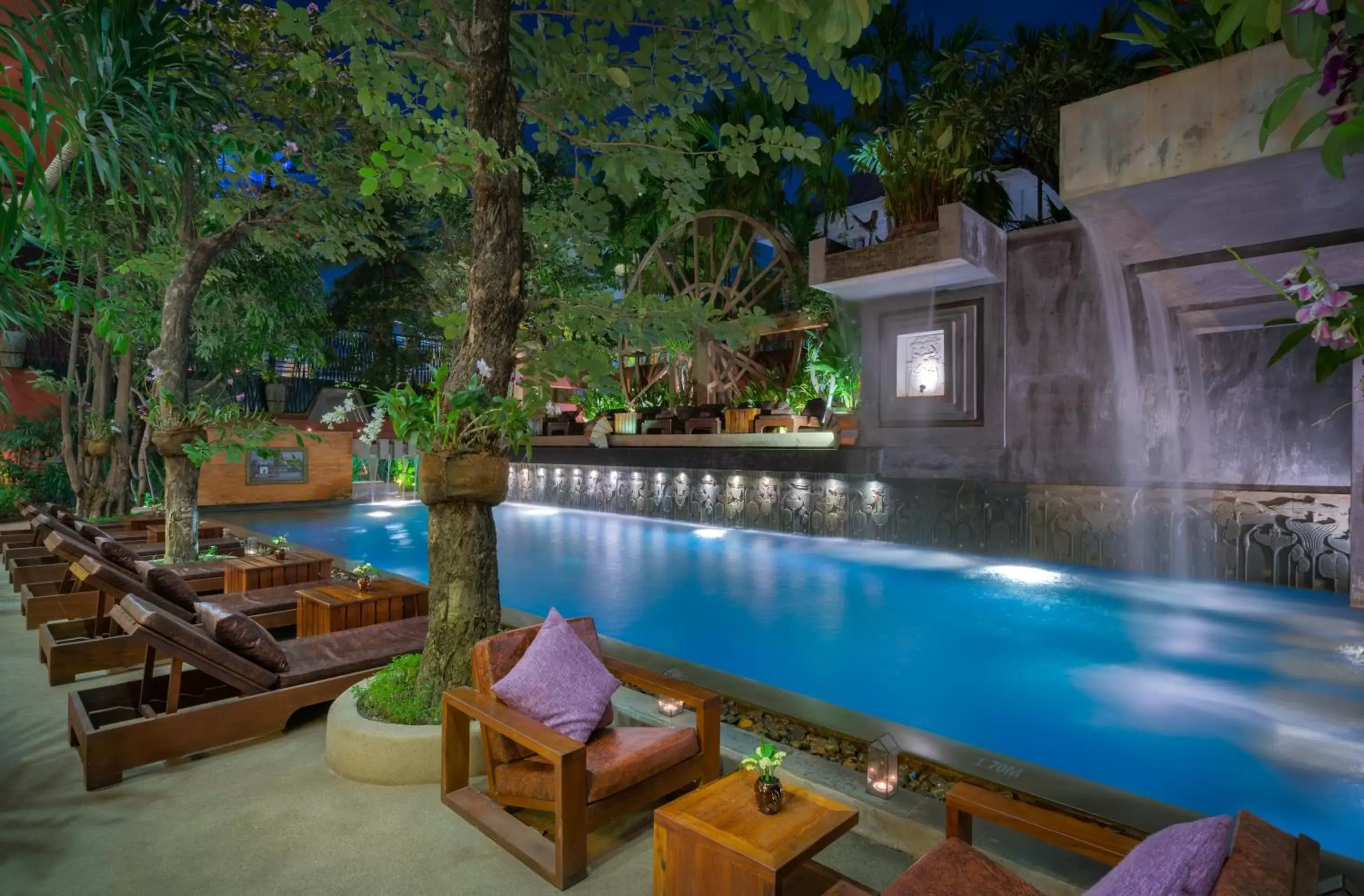 Night, Swimming Pool in Golden Temple Residence