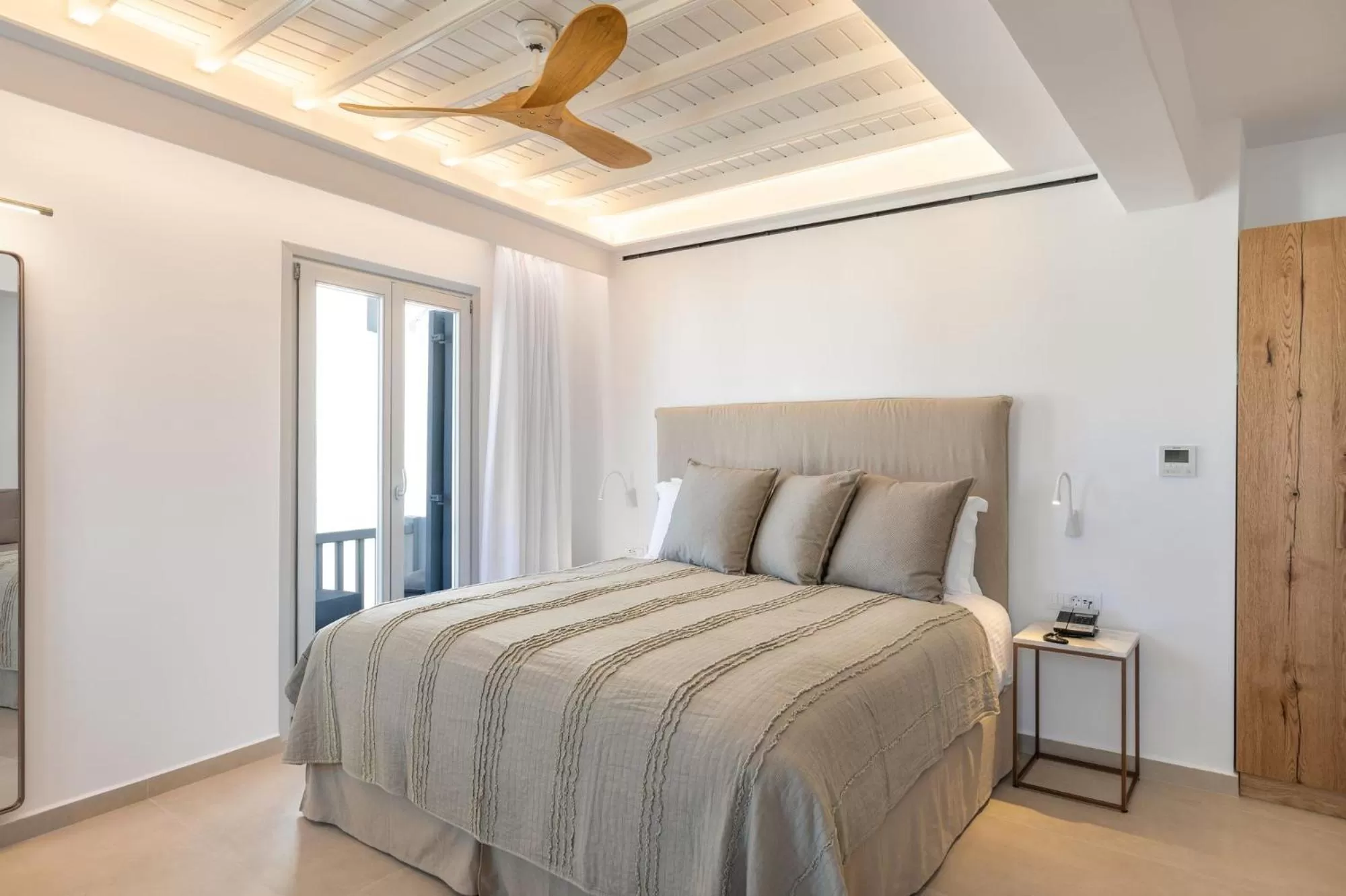 Bed in Elena Hotel Mykonos