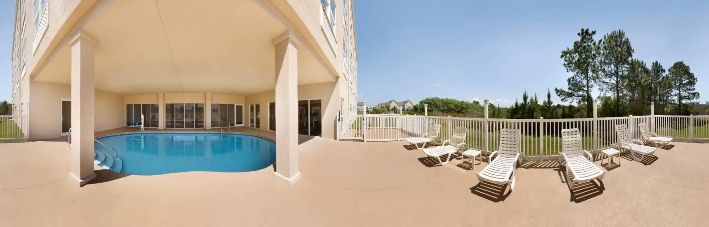 Patio, Swimming Pool in Country Inn & Suites by Radisson, Panama City Beach, FL