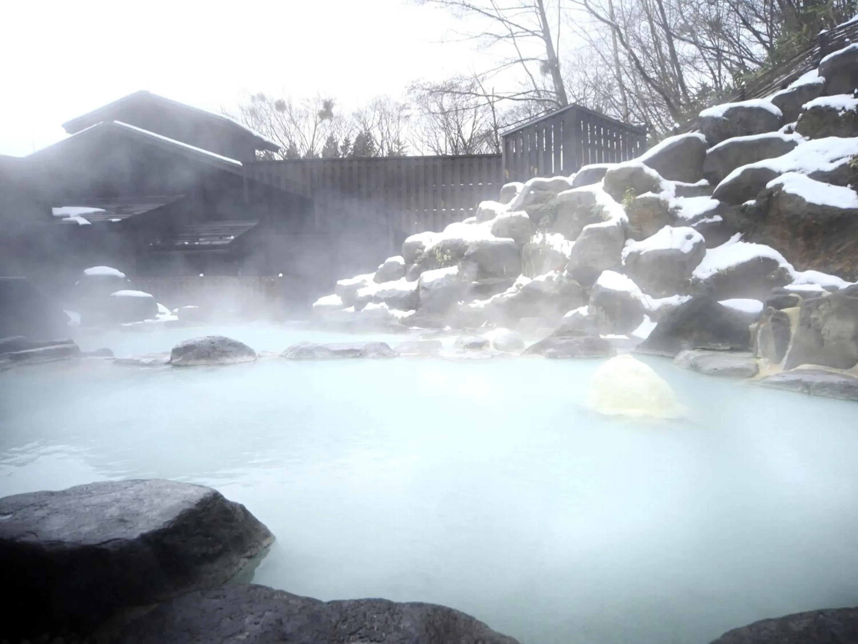 Open Air Bath, Winter in Zao Kokusai Hotel