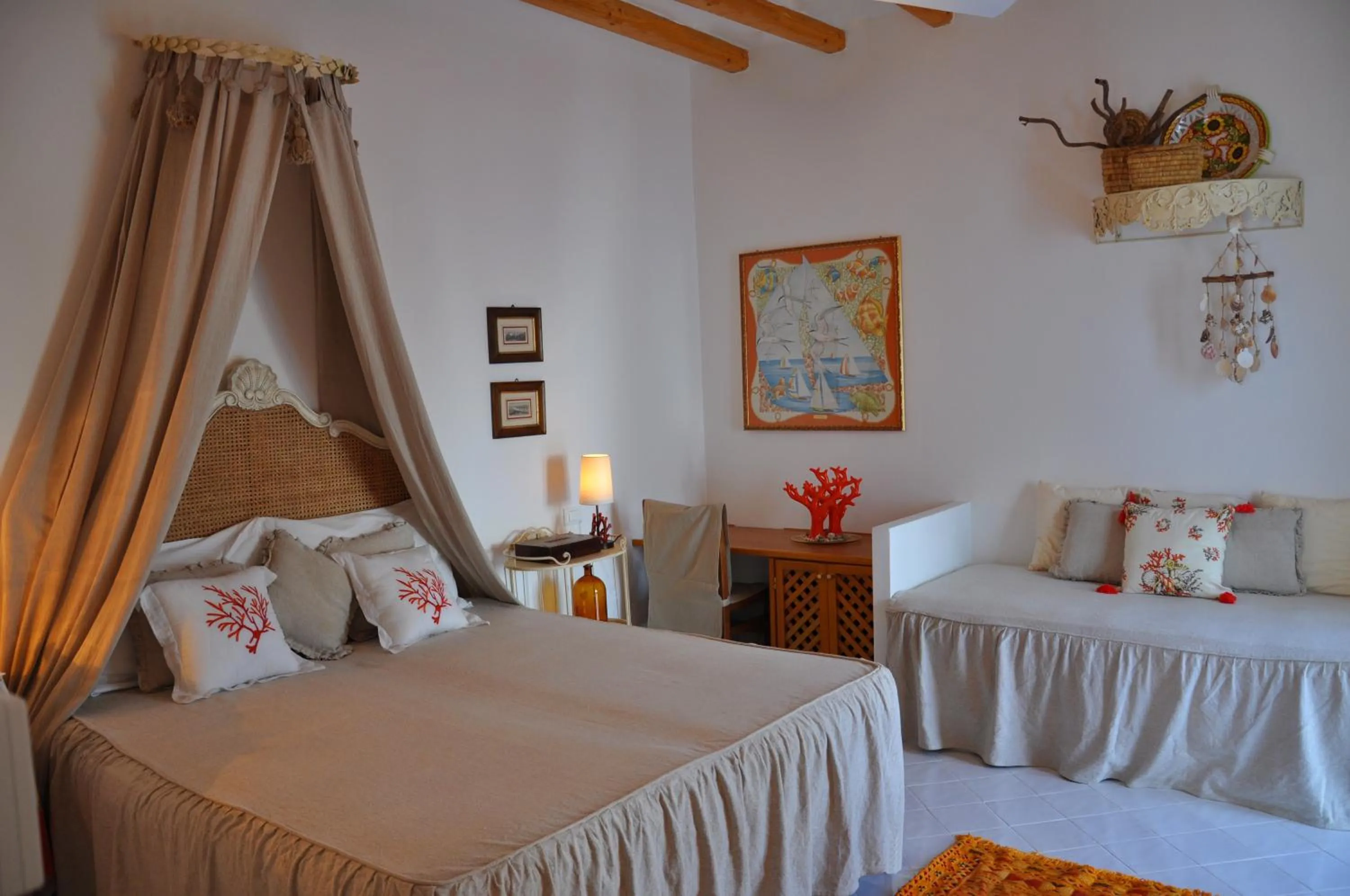 Bed in Hotel Lisca Bianca