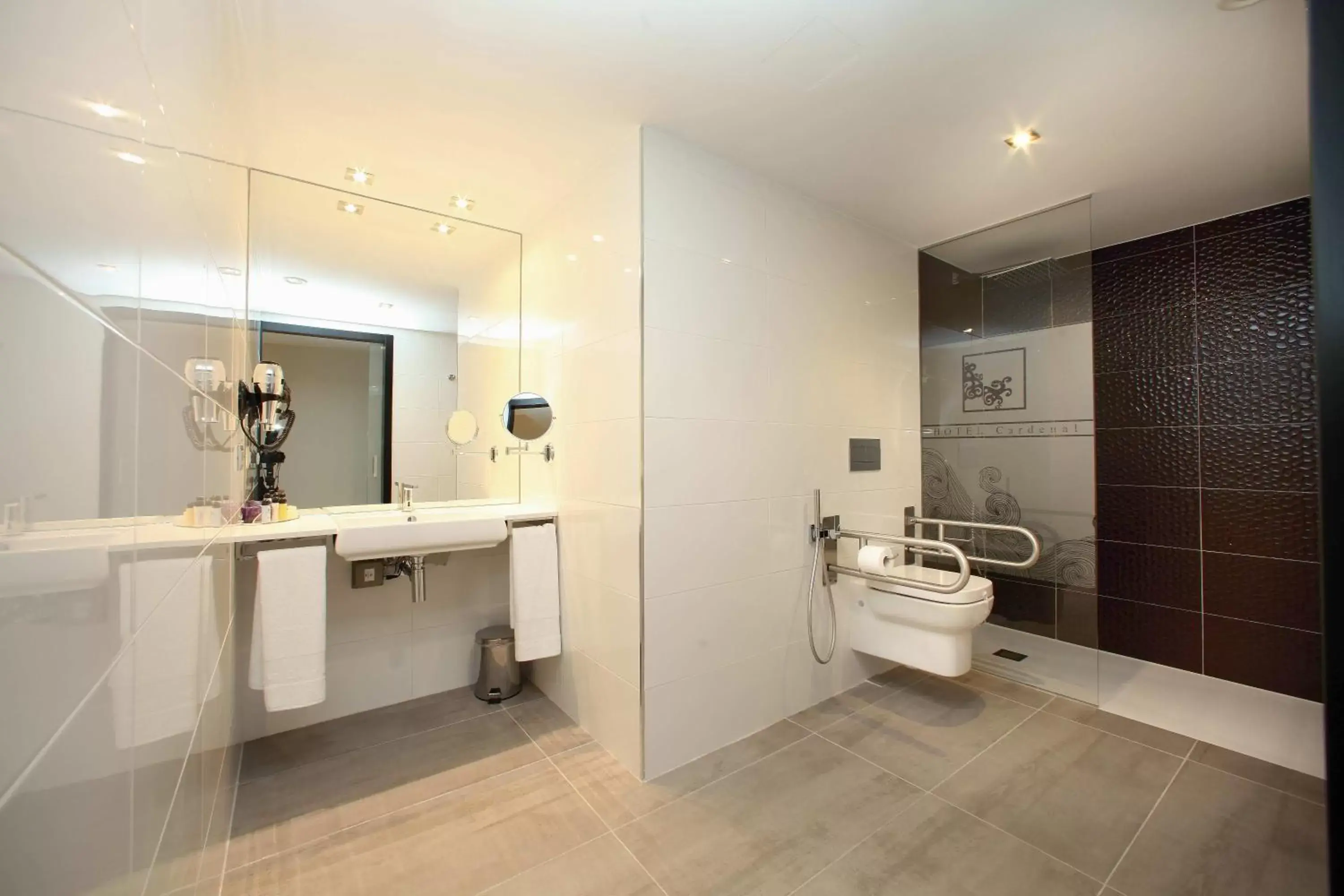Facility for disabled guests, Bathroom in Hotel Cardenal