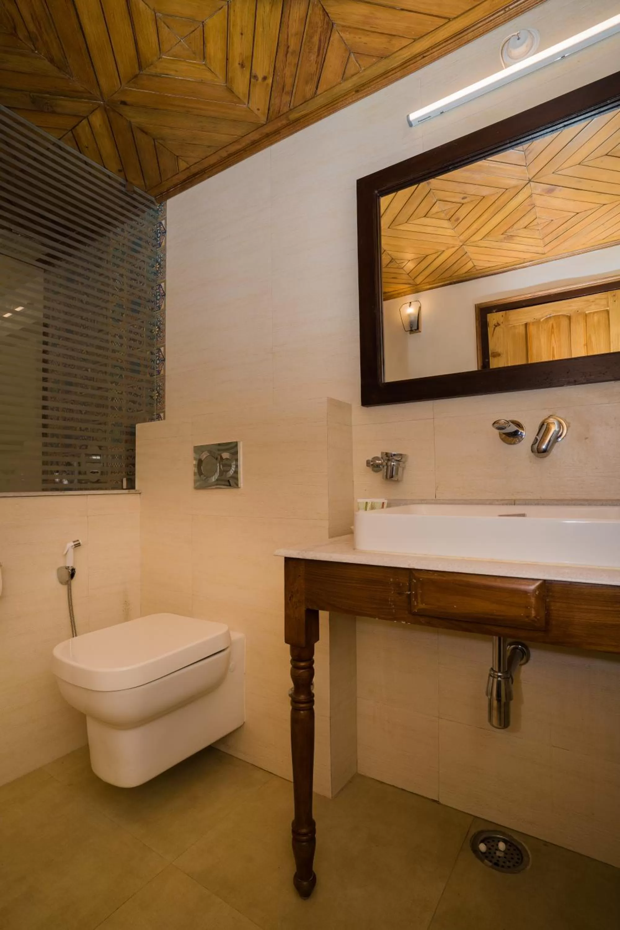 Bathroom in Bhikampur Lodge By Nine Hotels