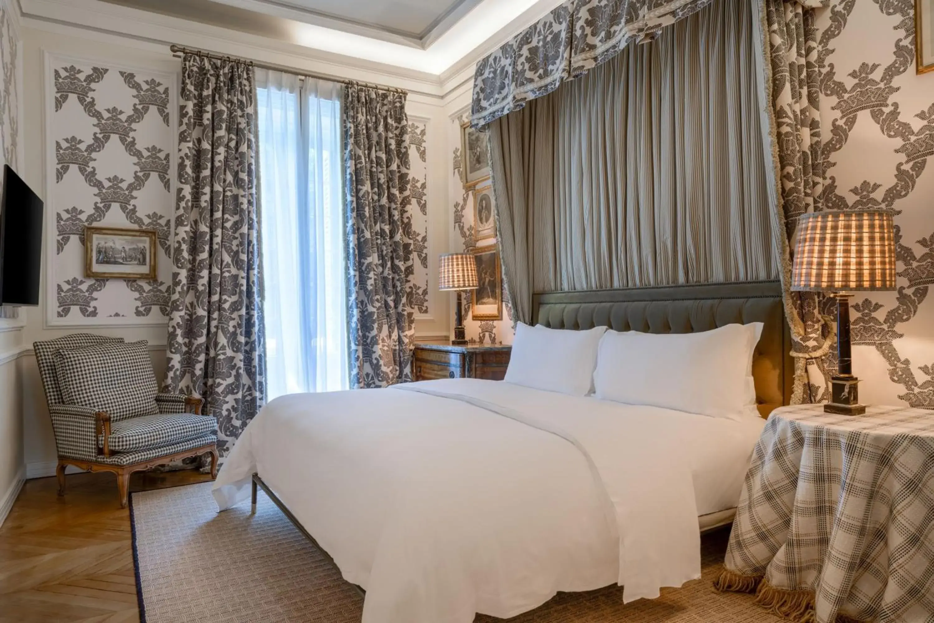 Bedroom, Bed in Santo Mauro, a Luxury Collection Hotel, Madrid