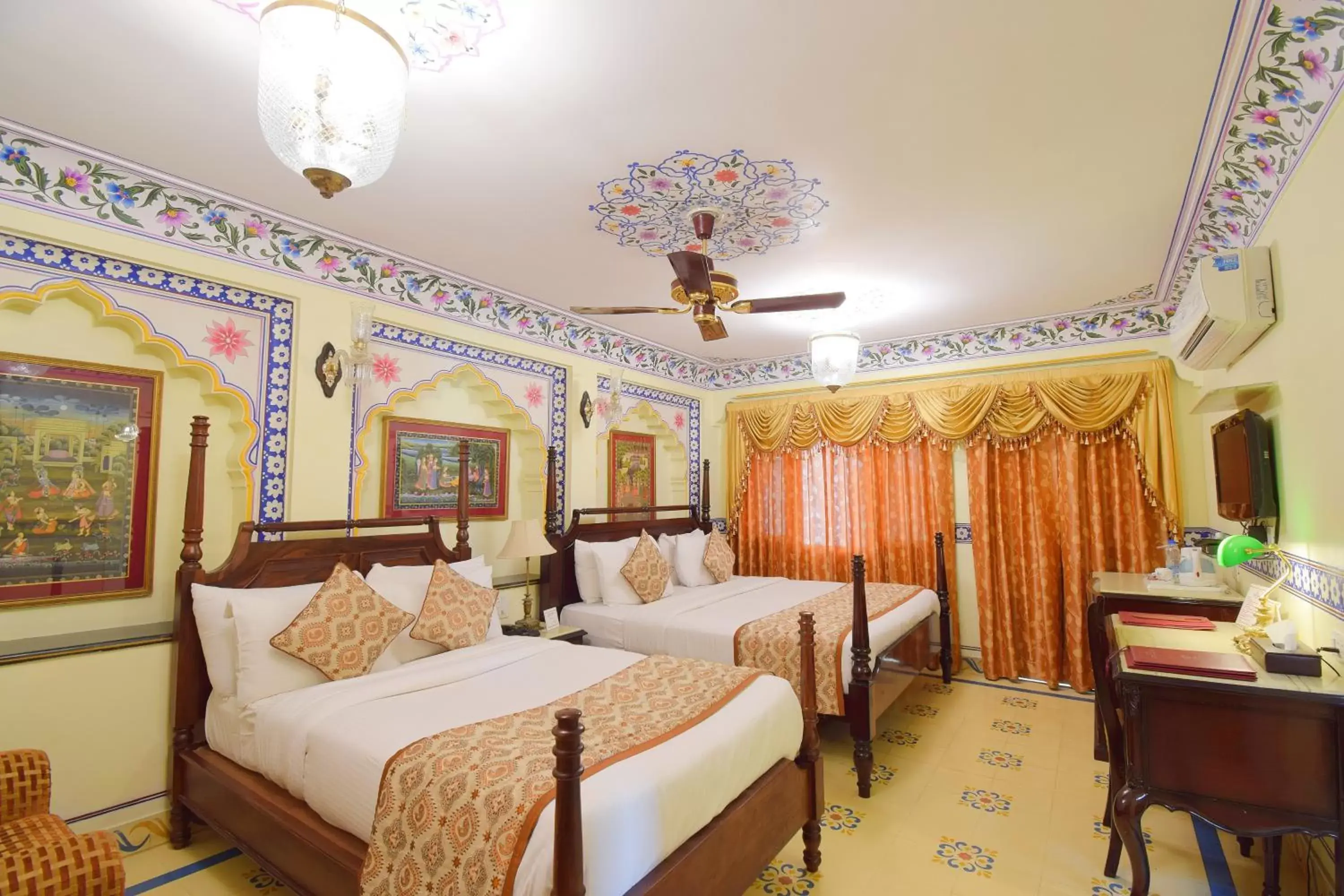 Photo of the whole room, Bed in Umaid Bhawan - A Heritage Style Boutique Hotel