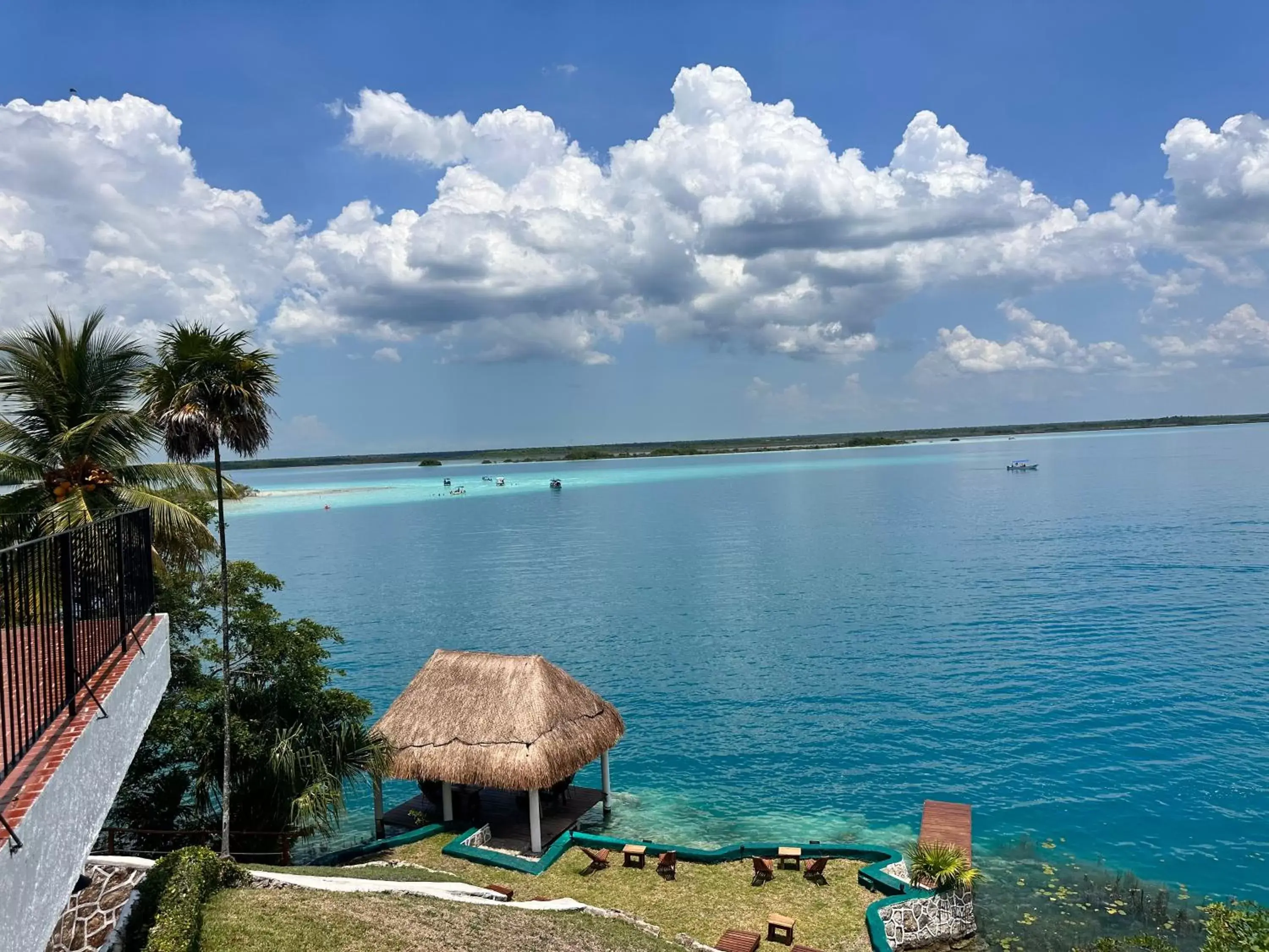 Beach in bacalar My Love Front Laguna