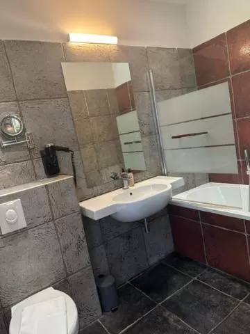 Shower in Hôtel Les Voyageurs