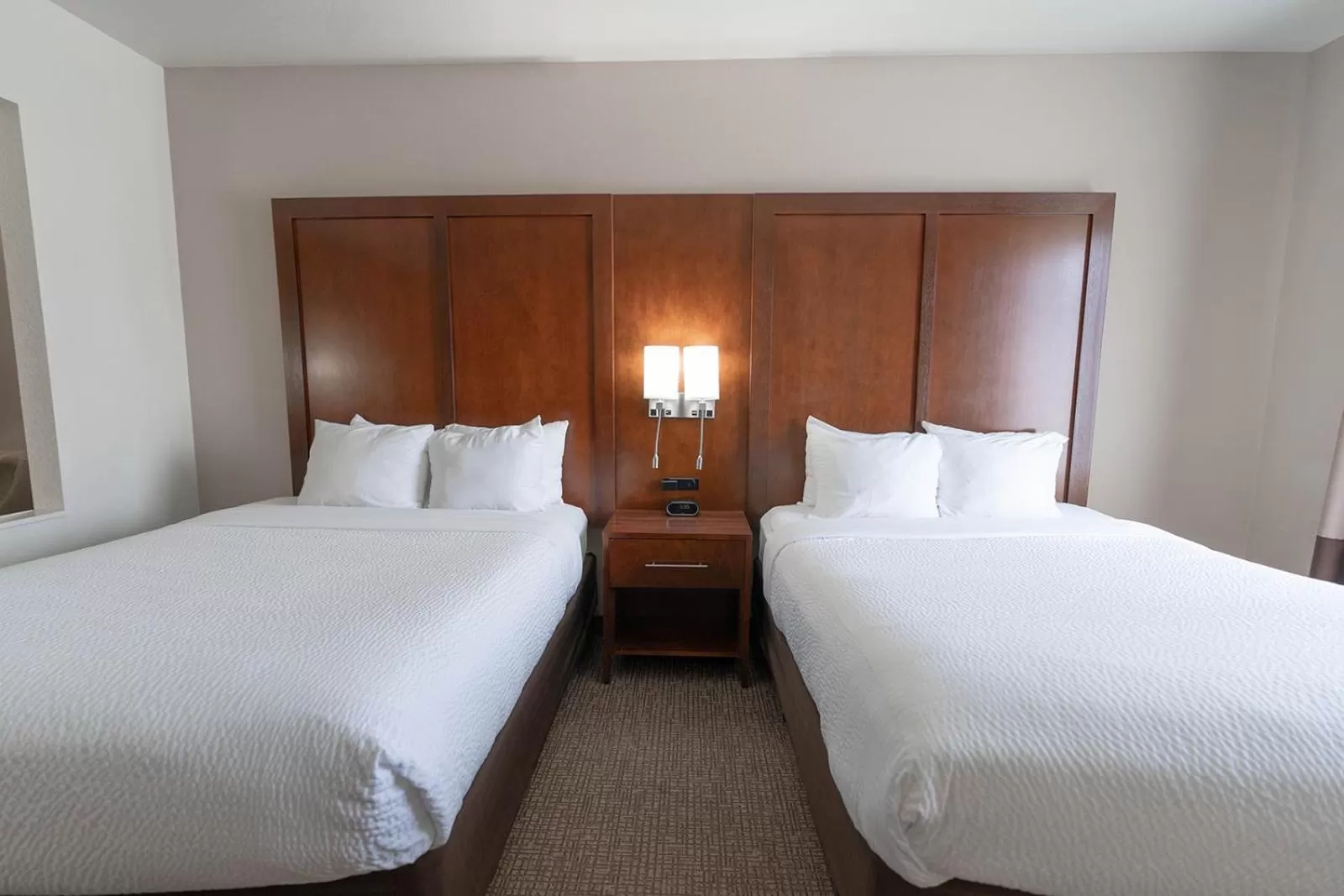 Bed in Rapid River Lodge