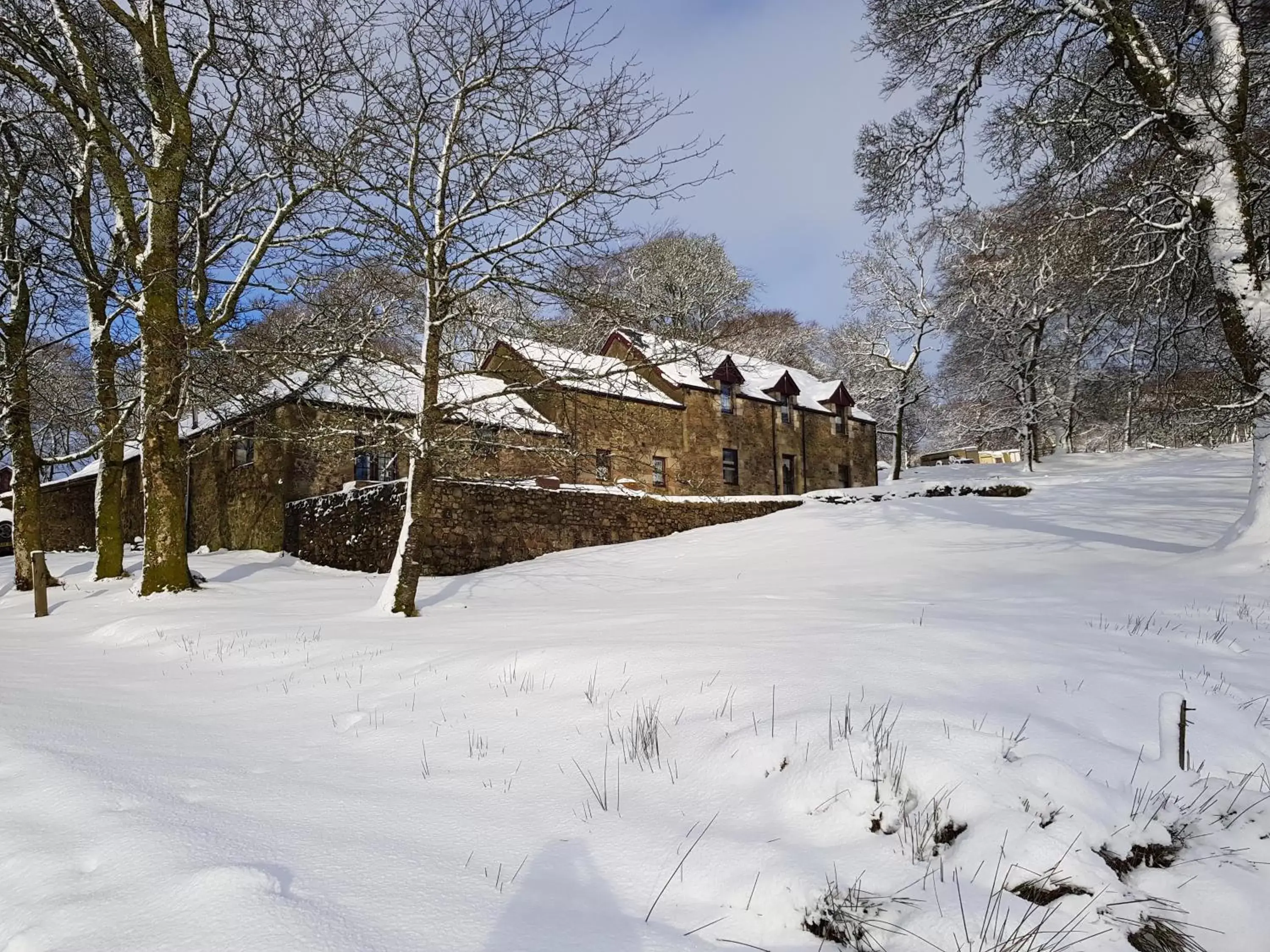 Property building, Winter in B&B Drum Farm