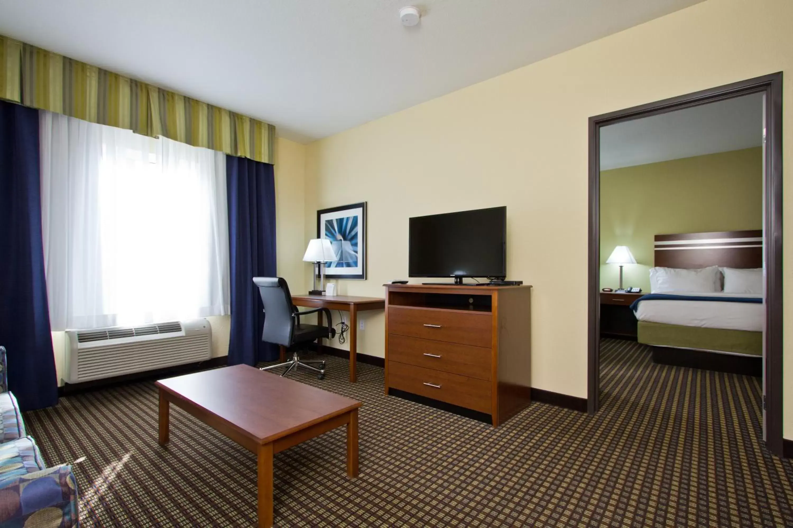 Photo of the whole room, TV/Entertainment Center in Holiday Inn Express and Suites Denver East Peoria Street, an IHG Hotel