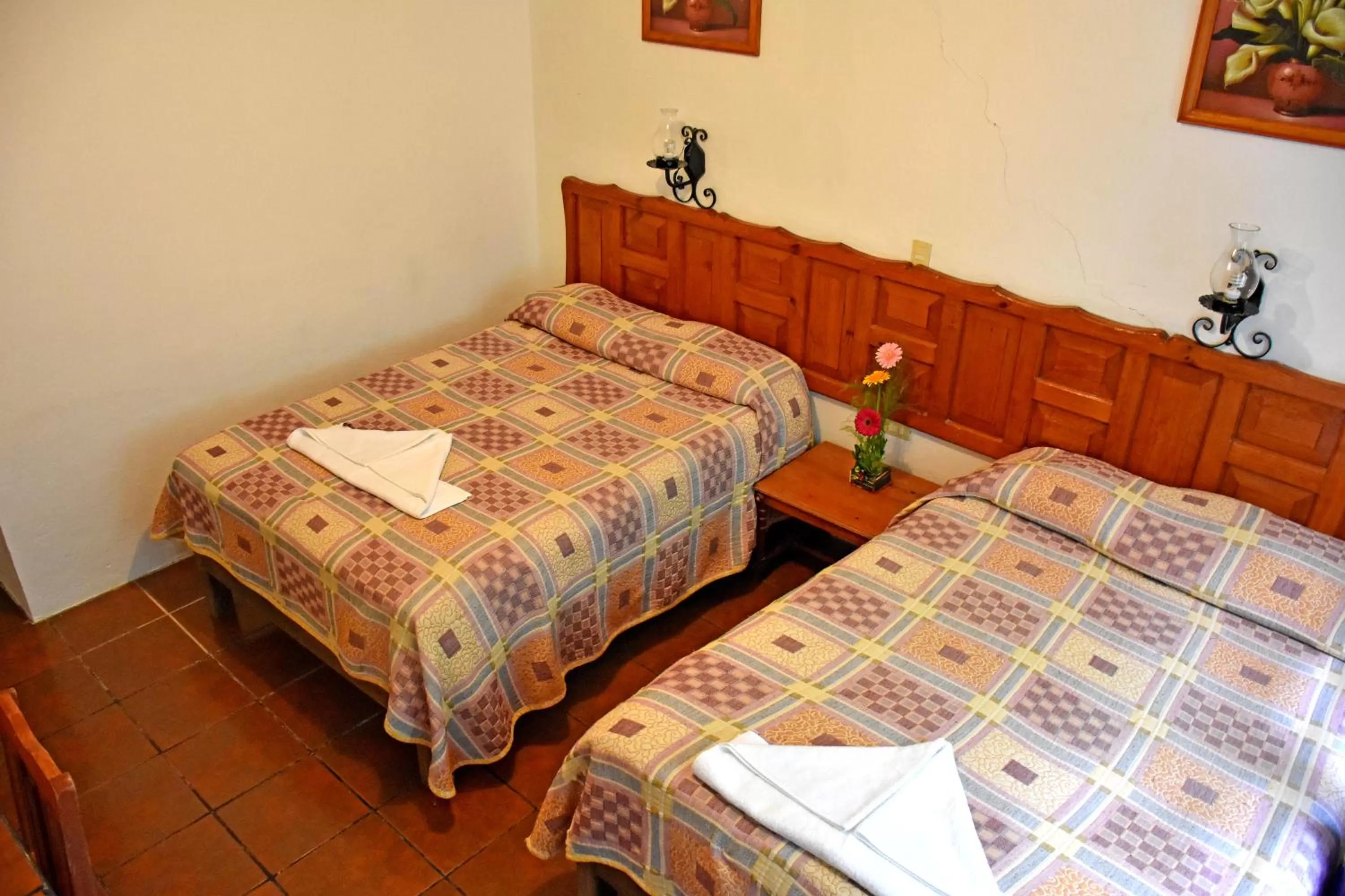 Bed in Hotel San Luis