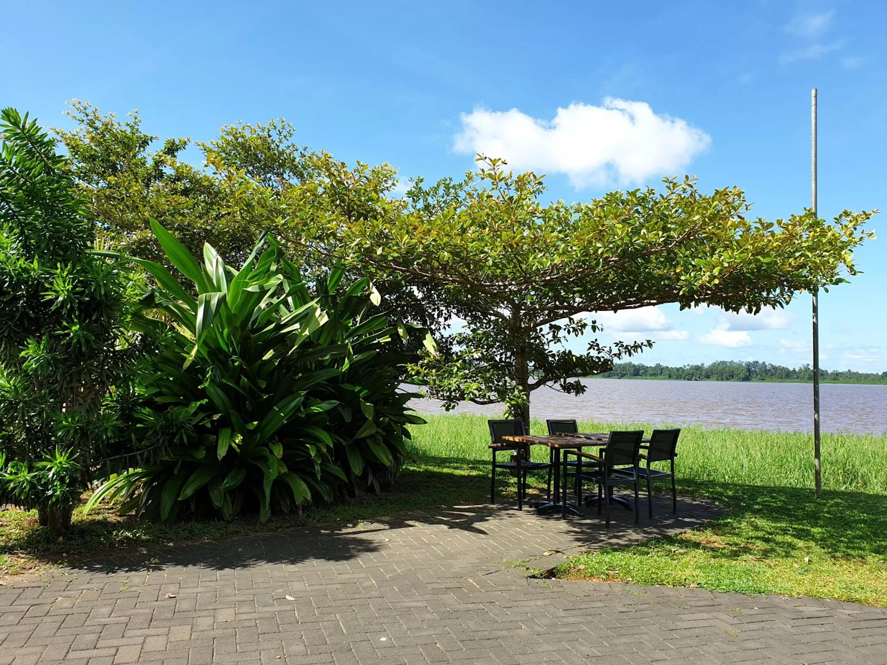 Patio in Houttuyn Wellness River Resort