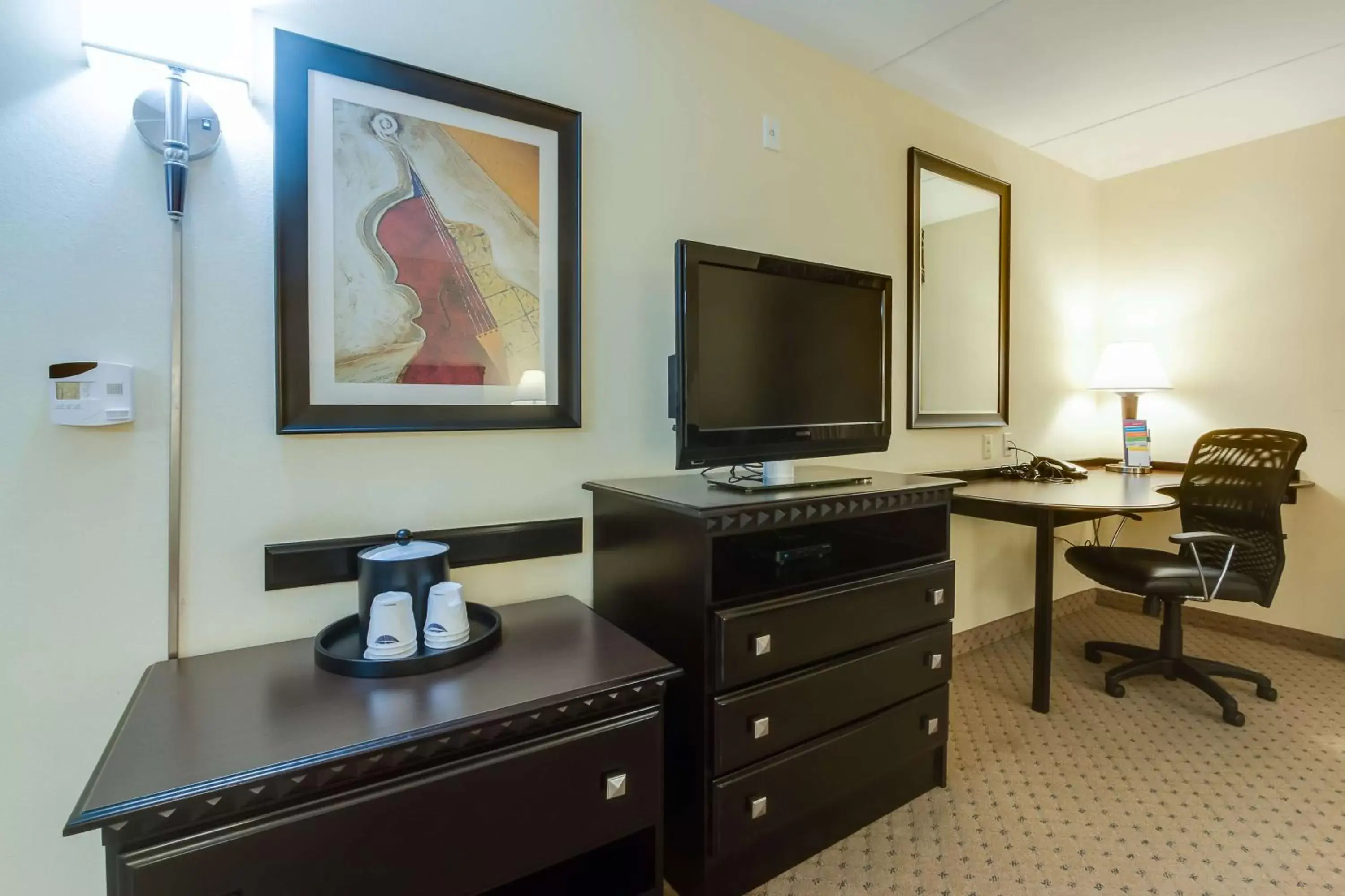 Bed, TV/Entertainment Center in Hampton Inn & Suites Mount Juliet