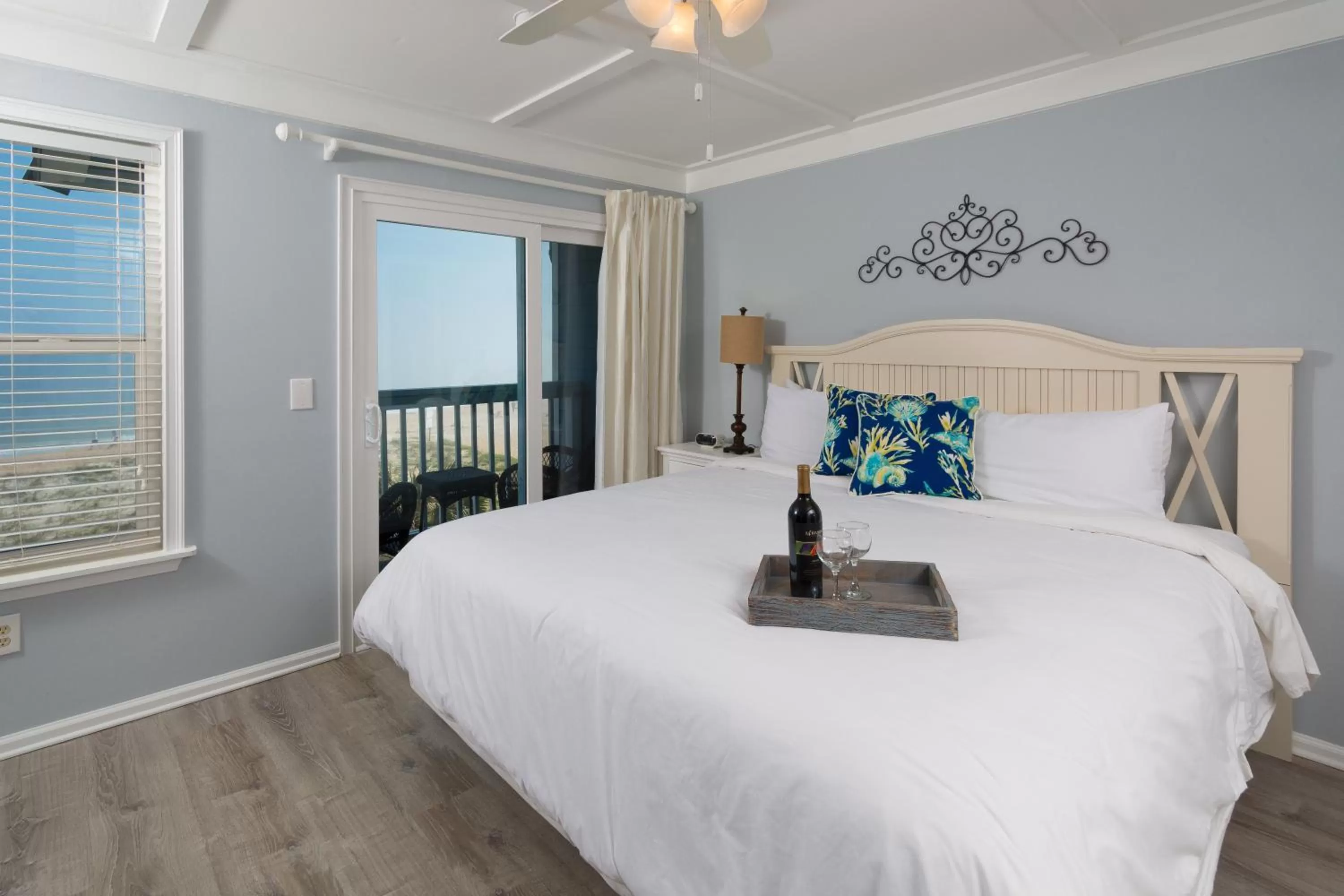 Bed in The Saint Augustine Beach House