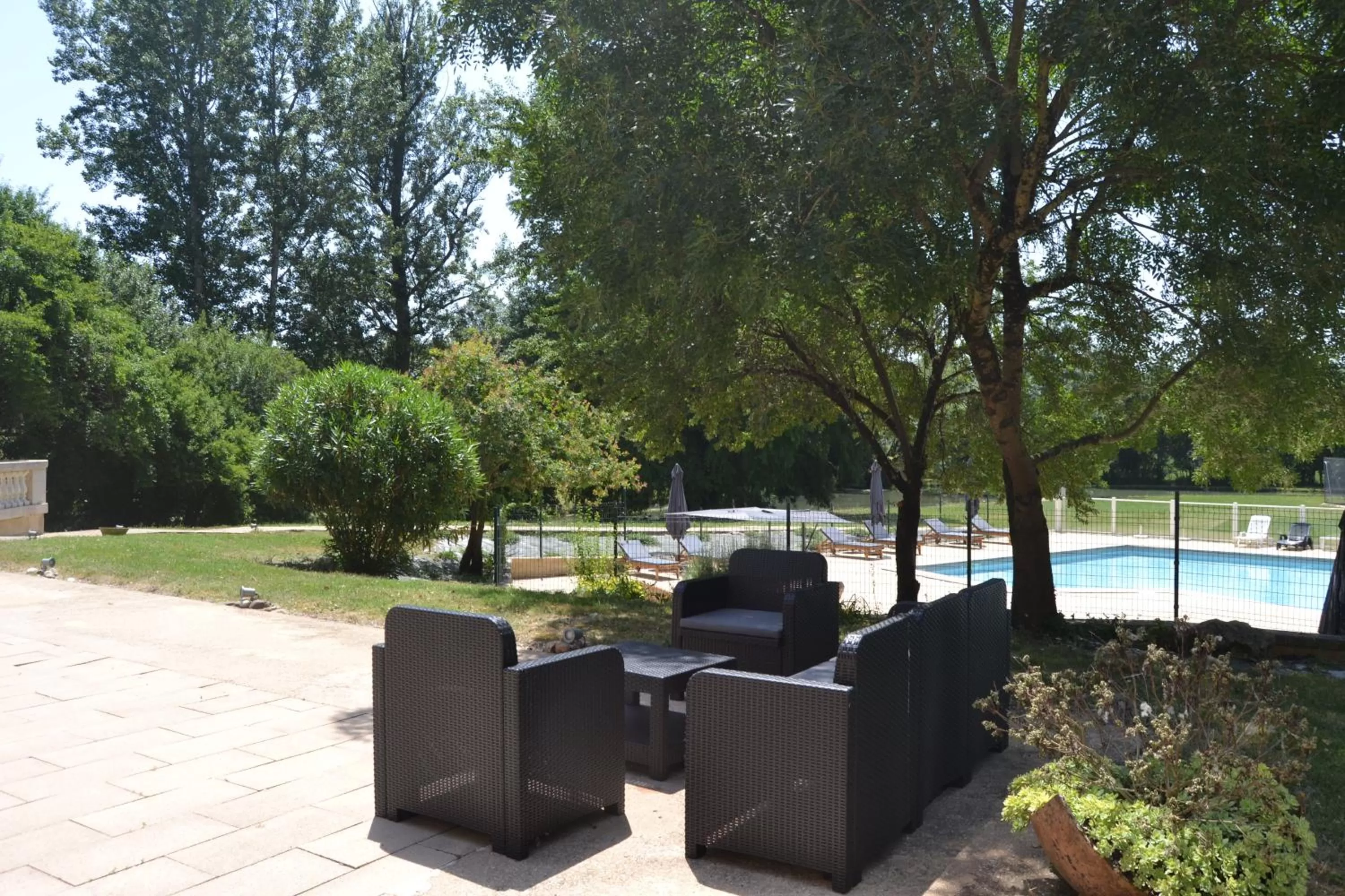 Garden in Logis Hotels - Château Saint Marcel