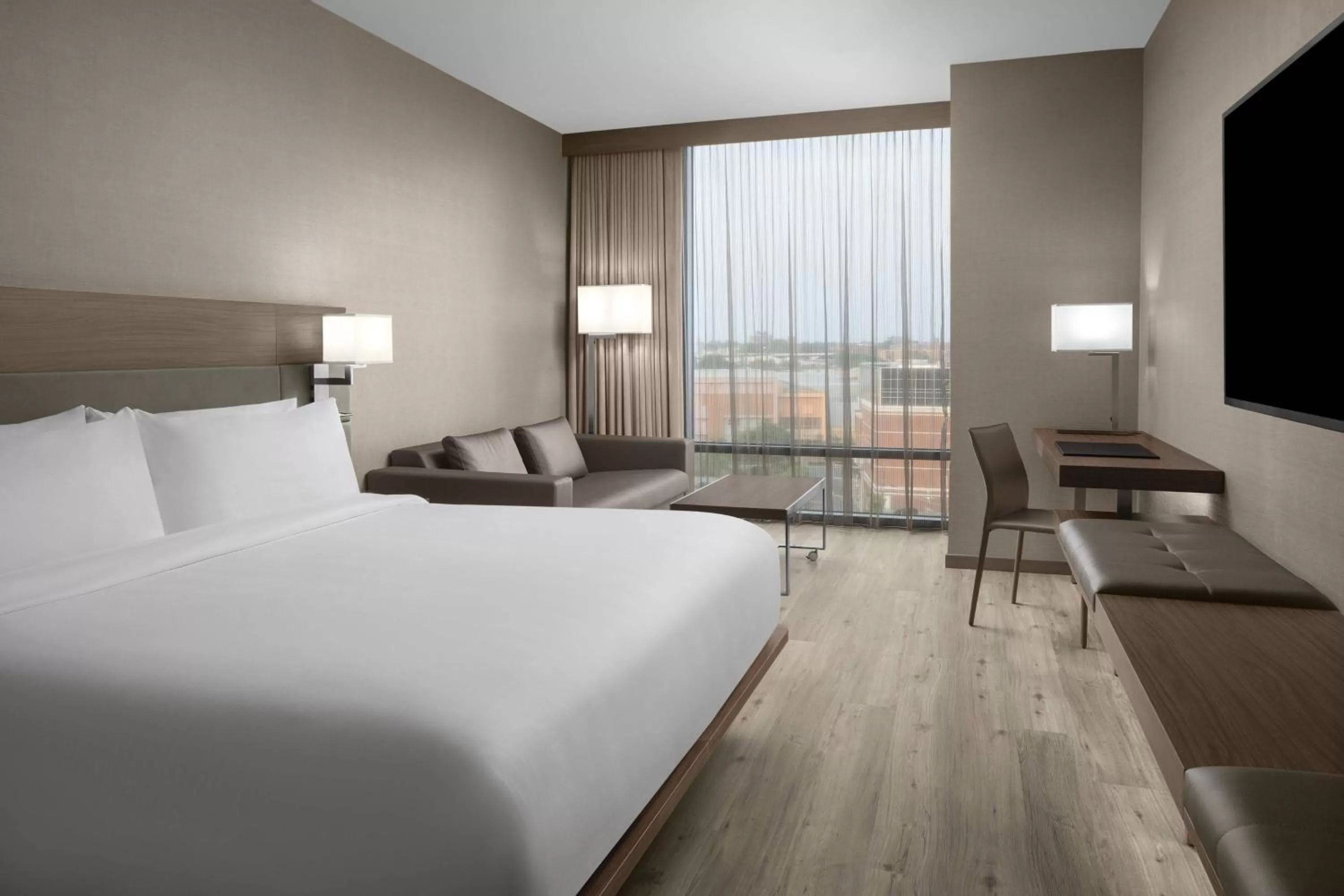 Photo of the whole room, Bed in AC Hotel by Marriott Columbus Downtown