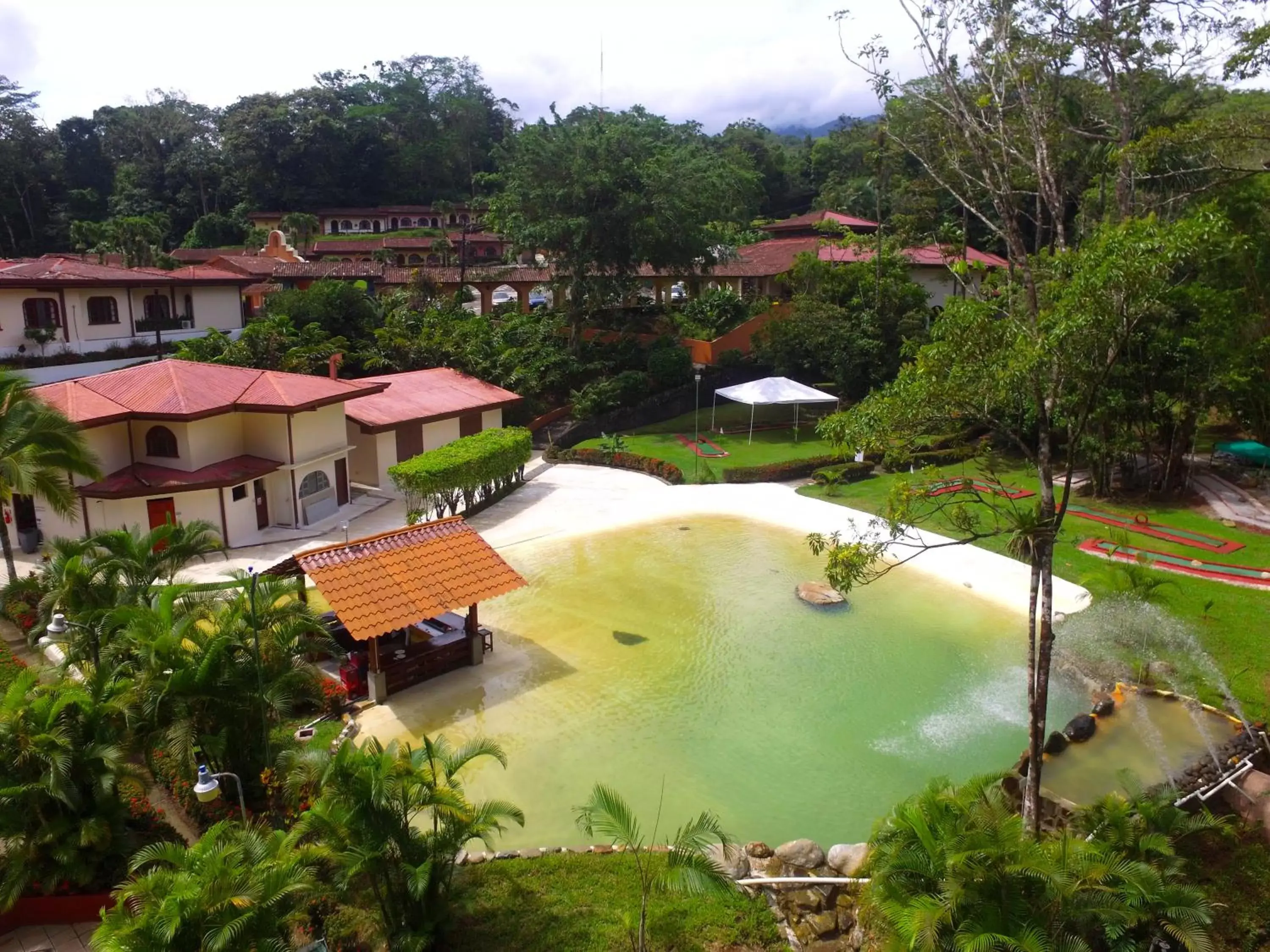 Swimming pool, Bird's-eye View in El Tucano Resort & Thermal Spa