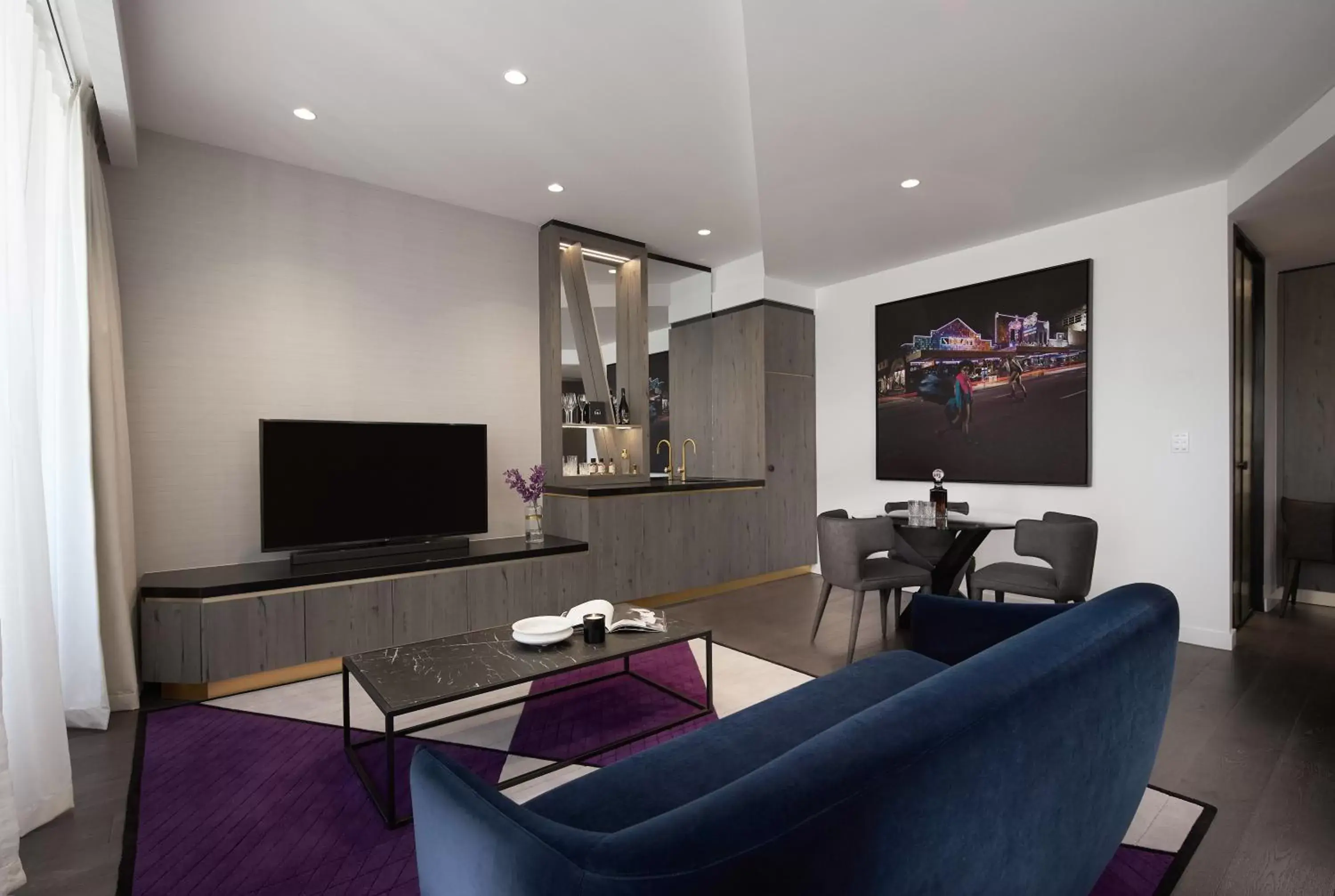 Living room, TV/Entertainment Center in Hotel X Brisbane Fortitude Vly, Vignette Collection - an IHG Hotel