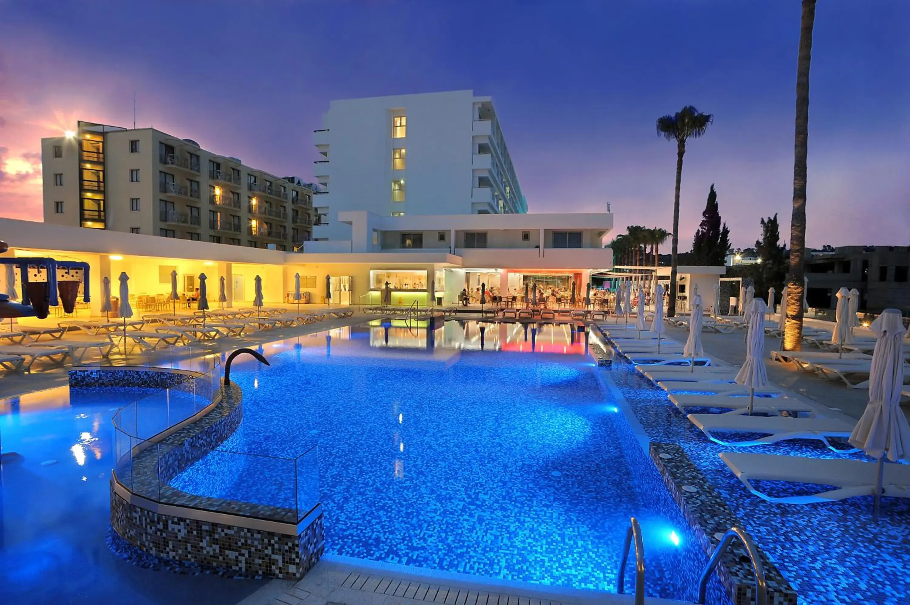 Night, Swimming Pool in Nelia Beach Hotel & Spa