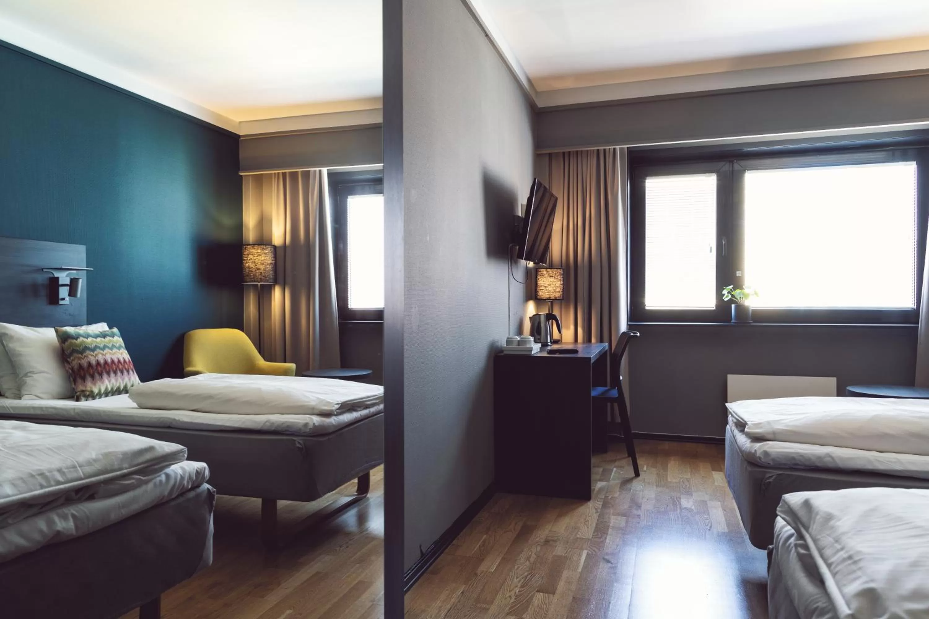 View (from property/room), Bed in Hotel Haugesund