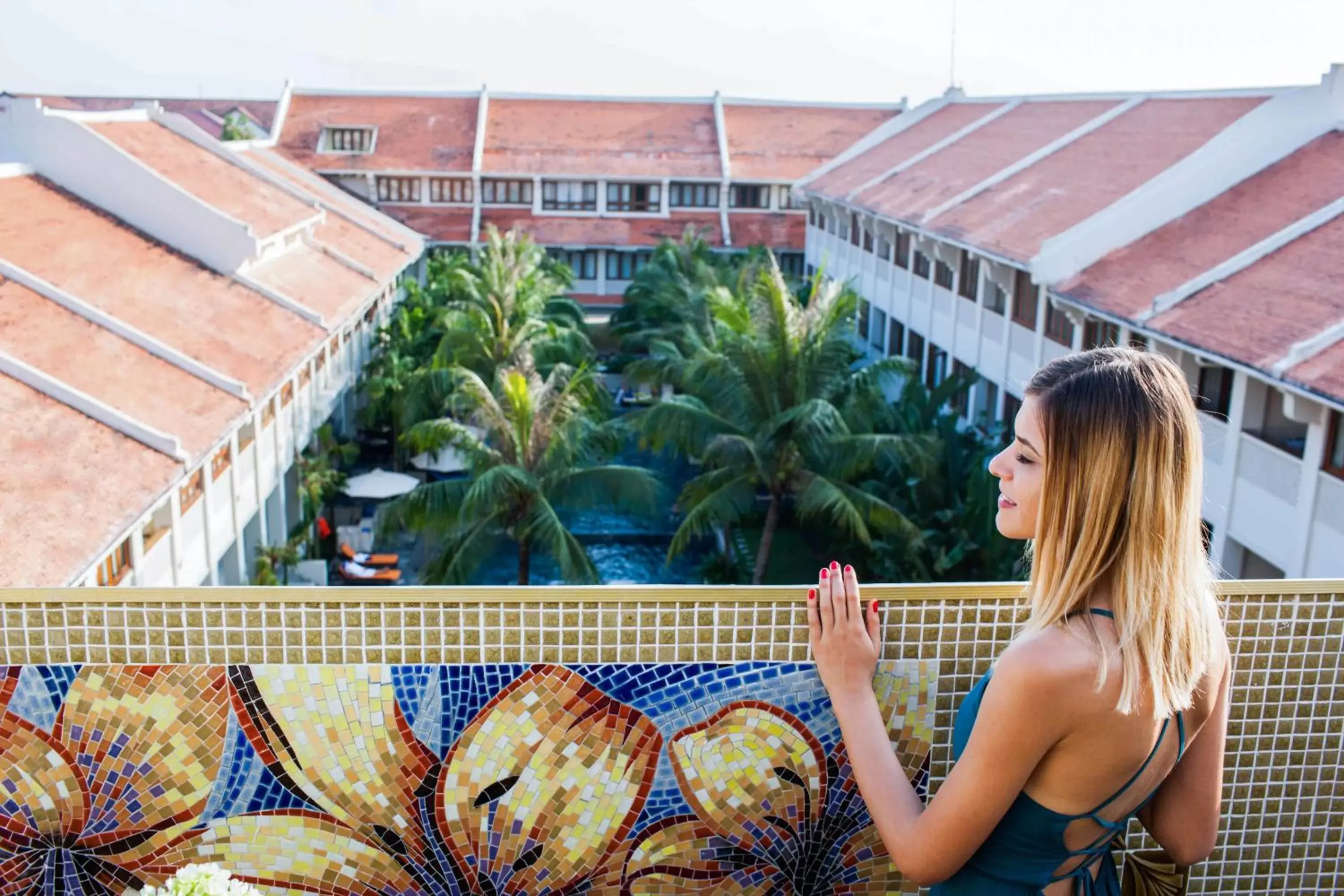 Balcony/Terrace, Pool View in Almanity Hoi An Resort & Spa