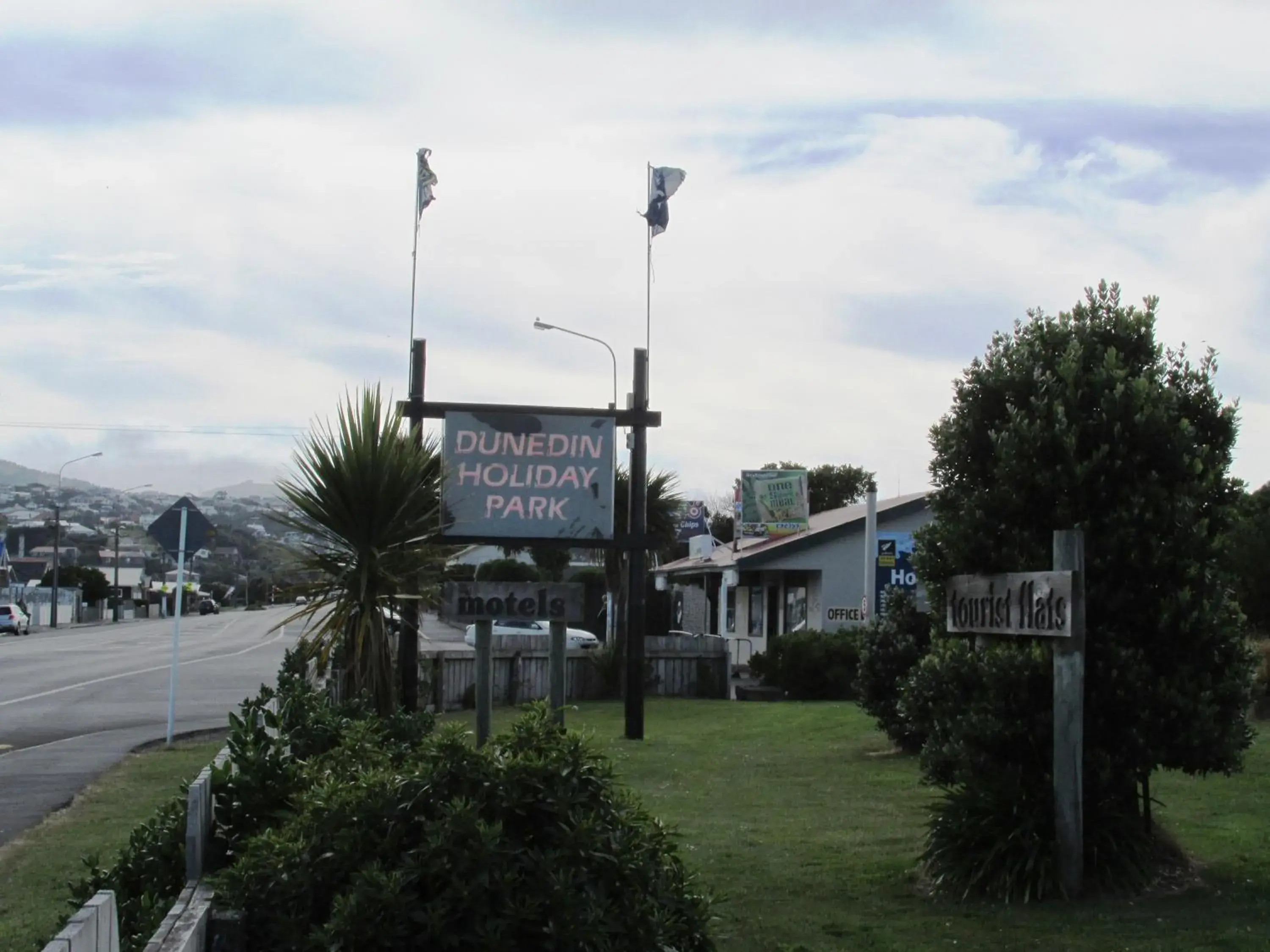 Property logo or sign, Property Building in Dunedin Holiday Park