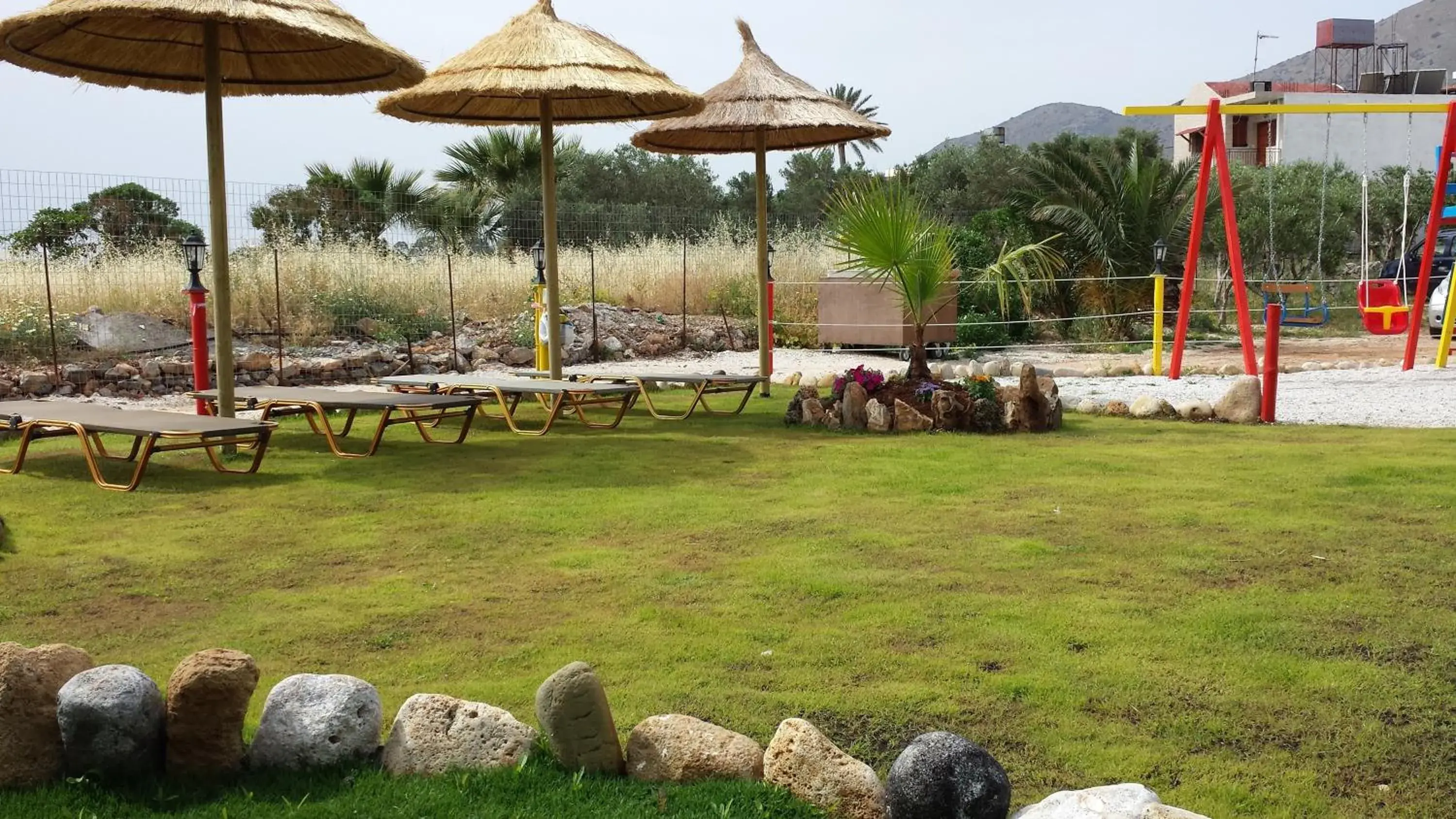 Children play ground, Garden in Elounda Sunrise Apartments