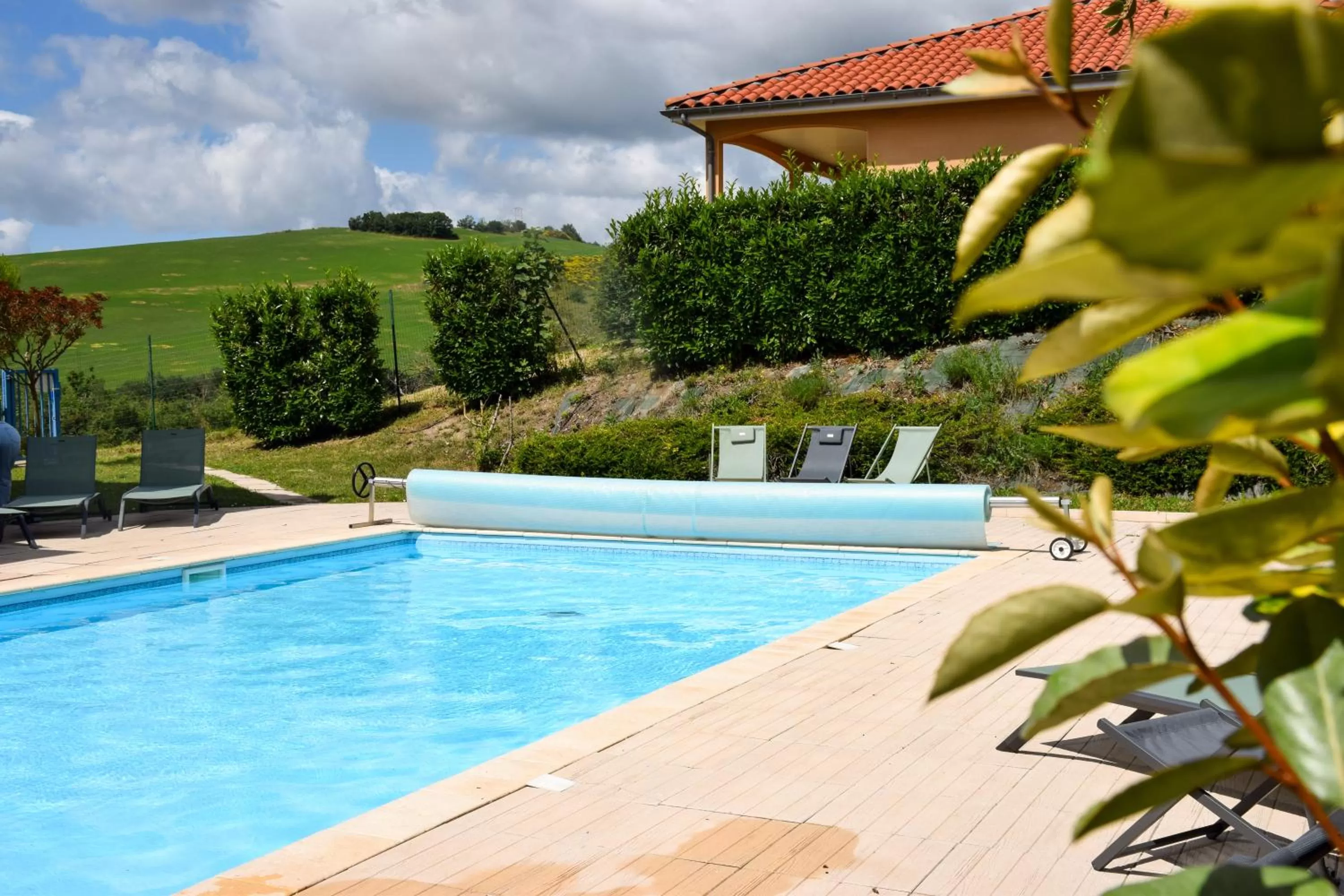 Swimming pool in ibis Budget Millau Viaduc