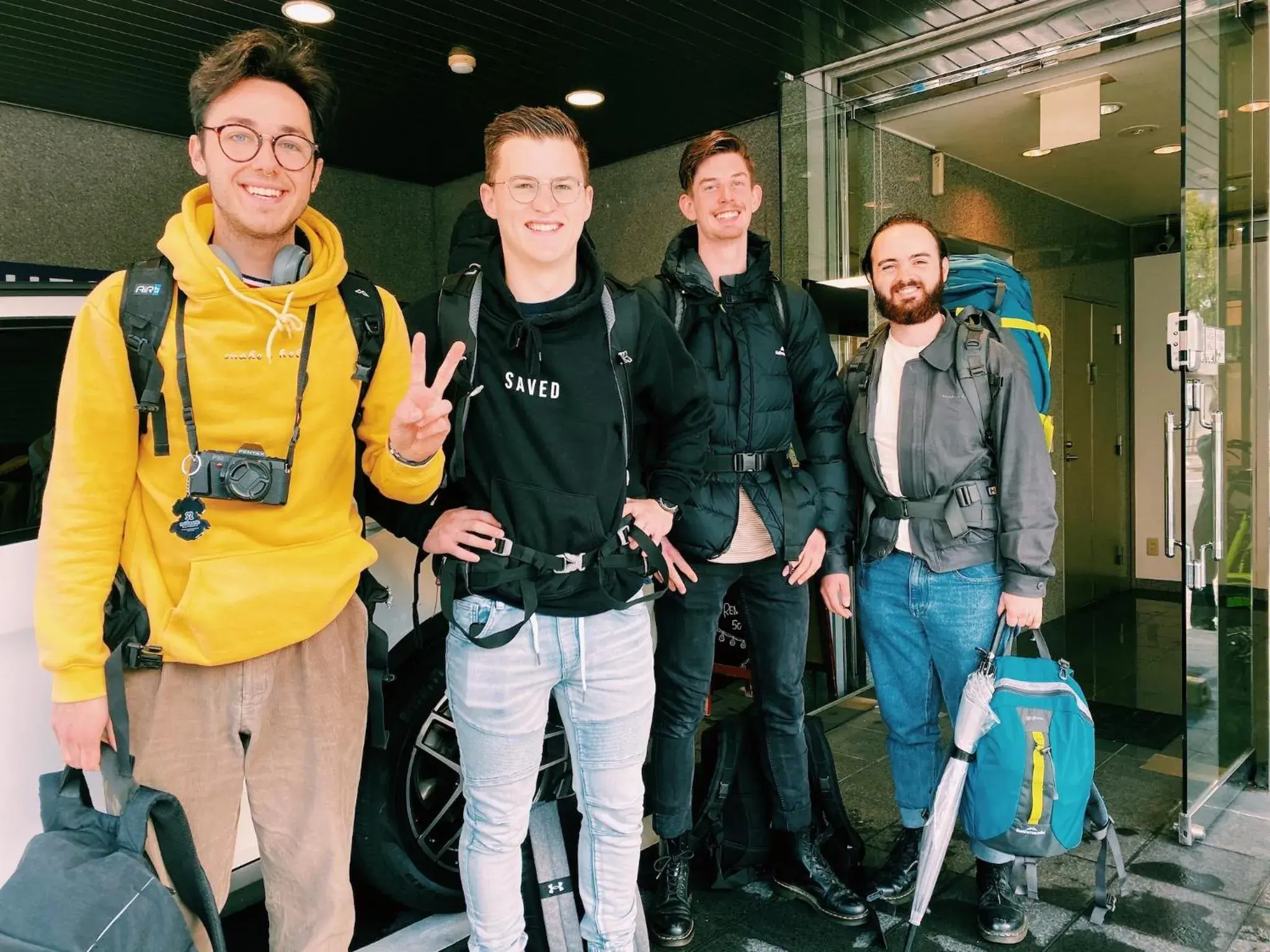 group of guests in Osaka Guesthouse Nest