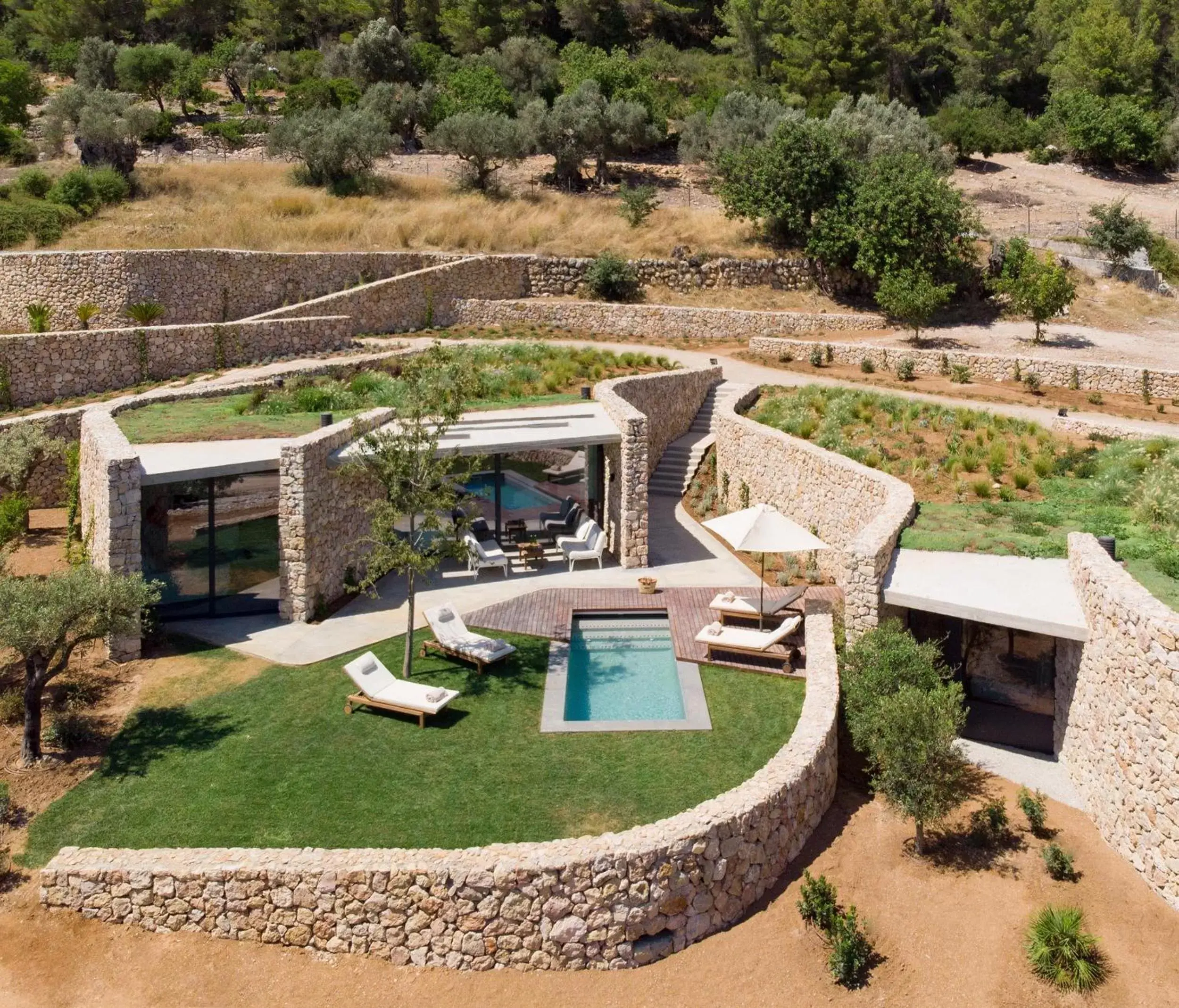 Bird's eye view in Son Brull Hotel & Spa - Relais & Chateaux Bird's eye view in Son Brull Hotel & Spa - Relais & Chateaux