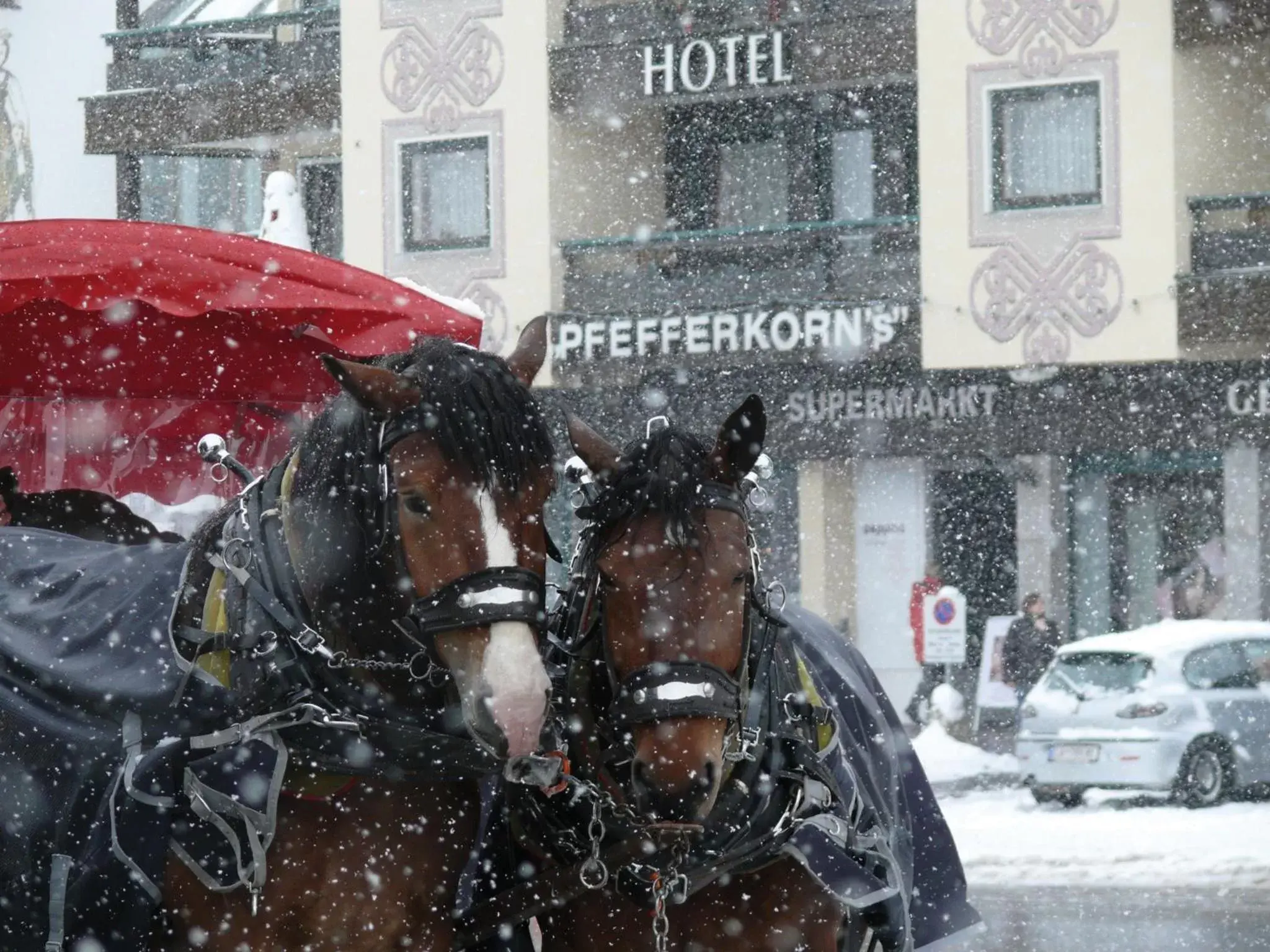 Facade/entrance, Winter in Pfefferkorn's Hotel